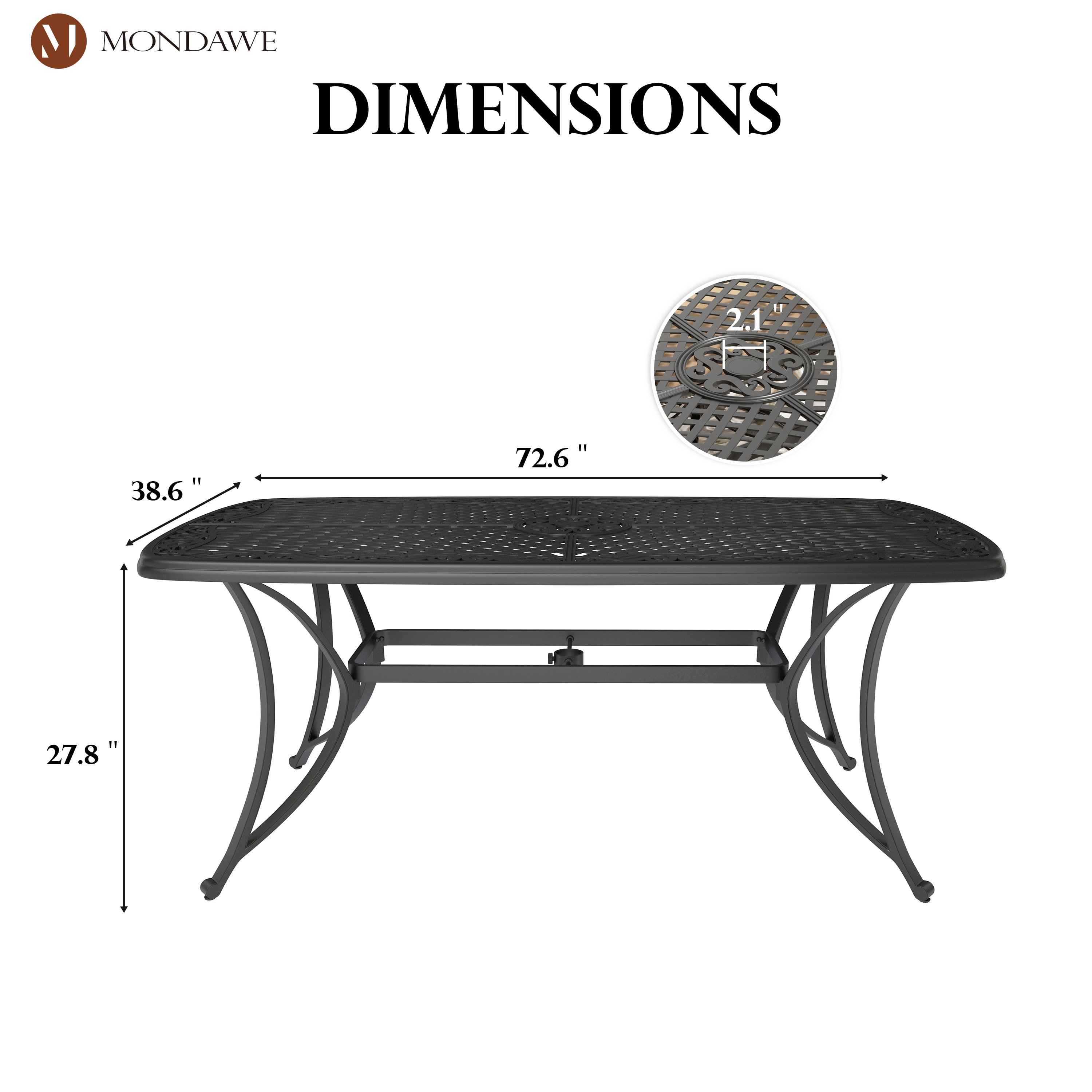 Mondawe 21OD056415FF Patio-Tables - View #8