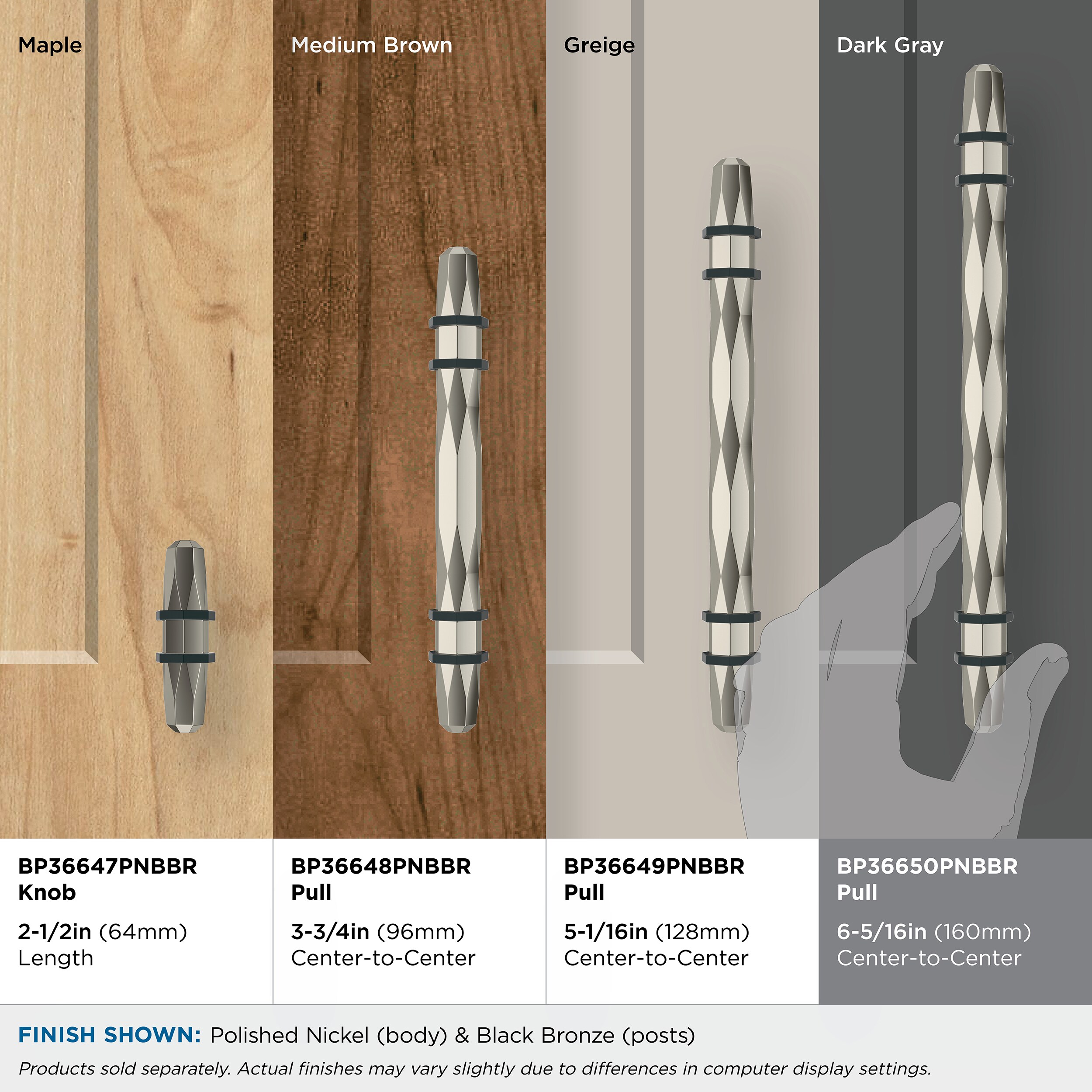 Amerock BP36650PNBBR Cabinet-Pulls - View #9