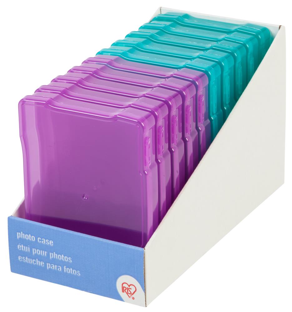IRIS 586013 5-in x 7-in Photo and Embellishment Craft Case, 10 Pack, Assorted Colors