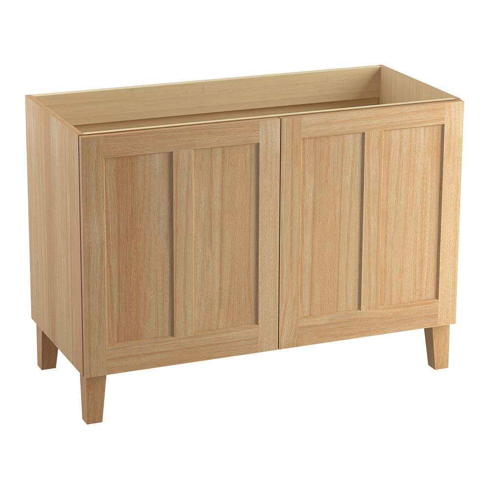 KOHLER Poplin 48-in Khaki White Oak Bathroom Vanity Cabinet in the ...