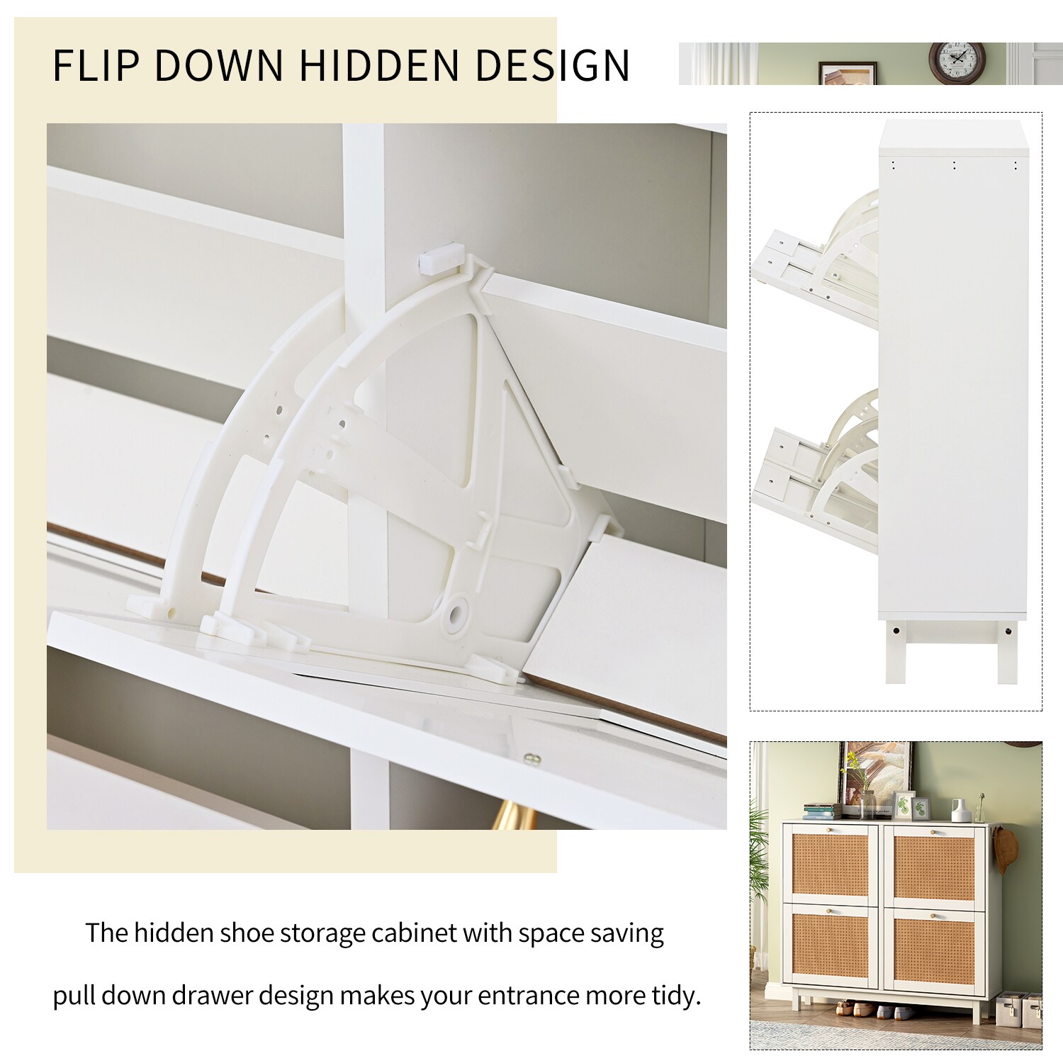 Dropship ON-TREND Sleek And Modern Shoe Cabinet With Adjustable Shelves,  Minimalist Shoe Storage Organizer With Sturdy Top Surface, Space-saving  Design Side Board For Various Sizes Of Items, White to Sell Online at
