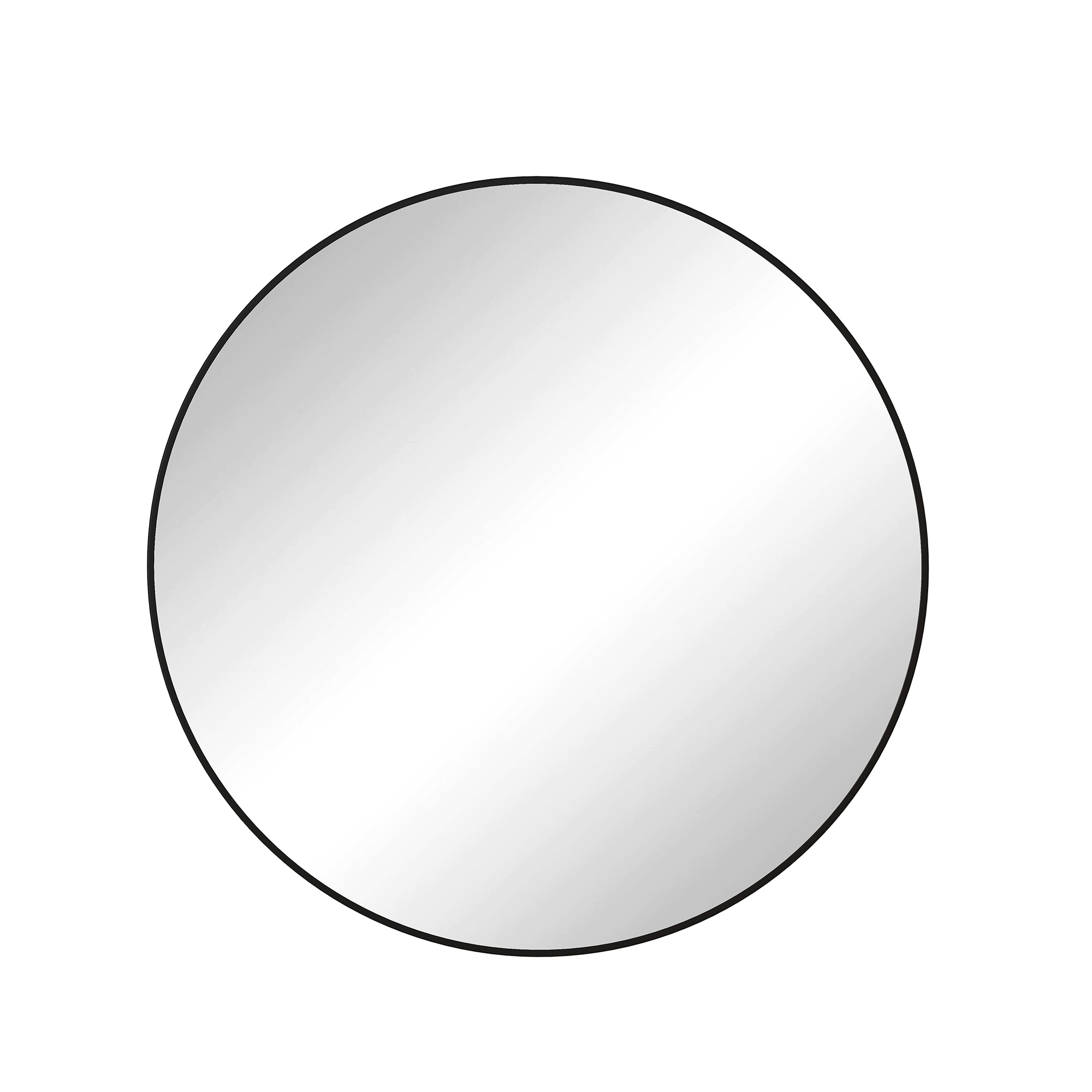 SINOFURN SYD520011BK 39-Inches W x 39.0-Inches H Round Black Framed Wall Mirror