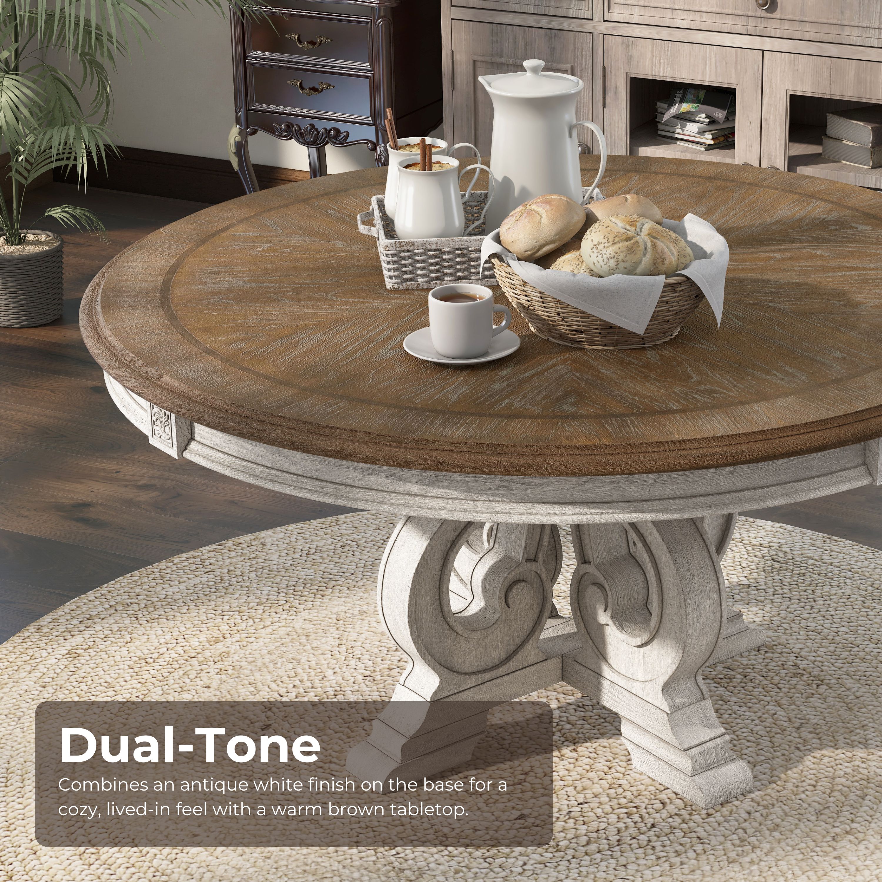 Furniture of America IDF-3150WH-RT Dining-Tables - View #12