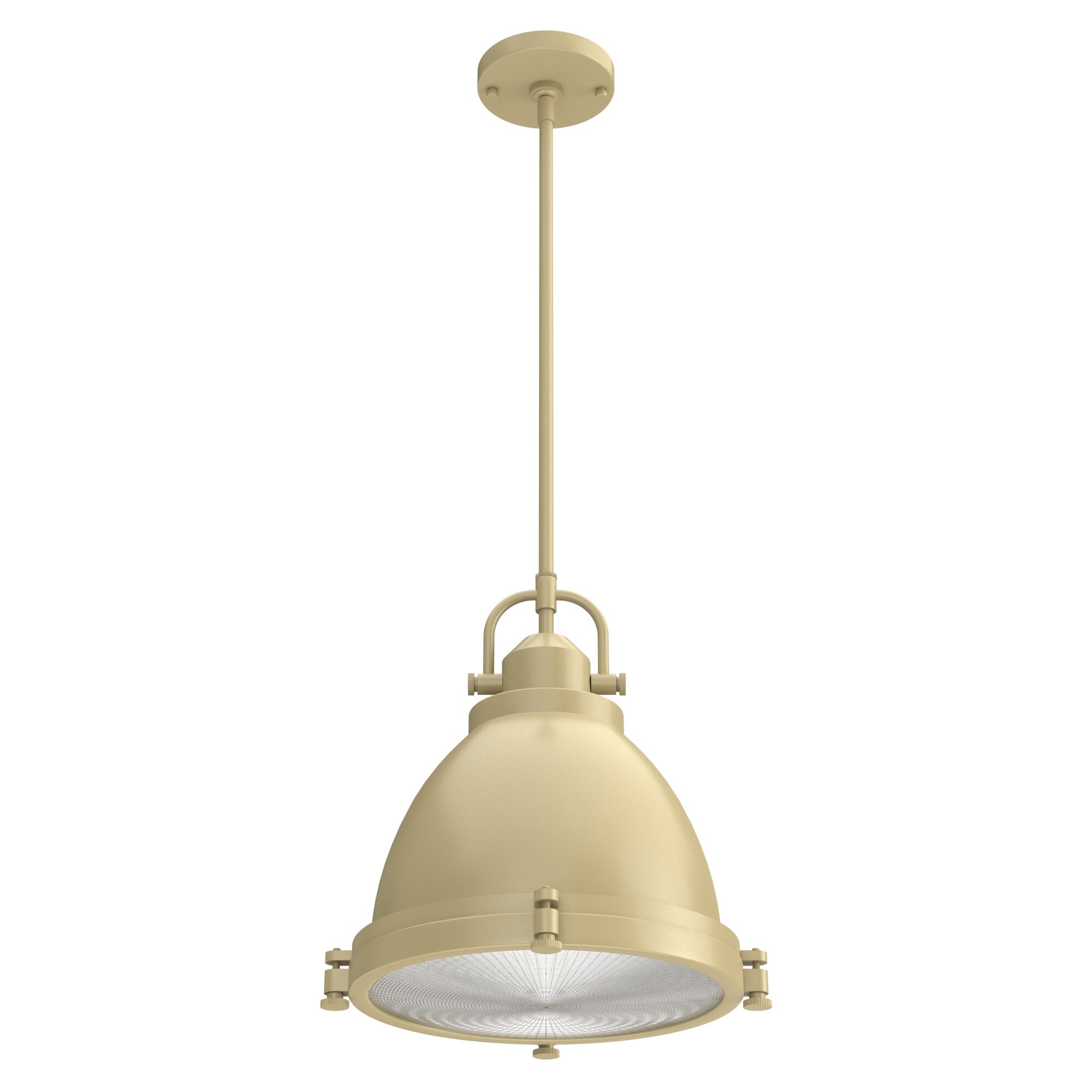 Hunter Bridgemoor 2-Light Modern Brass Industrial Ribbed Glass Bell LED  Hanging Pendant Light in the Pendant Lighting department at