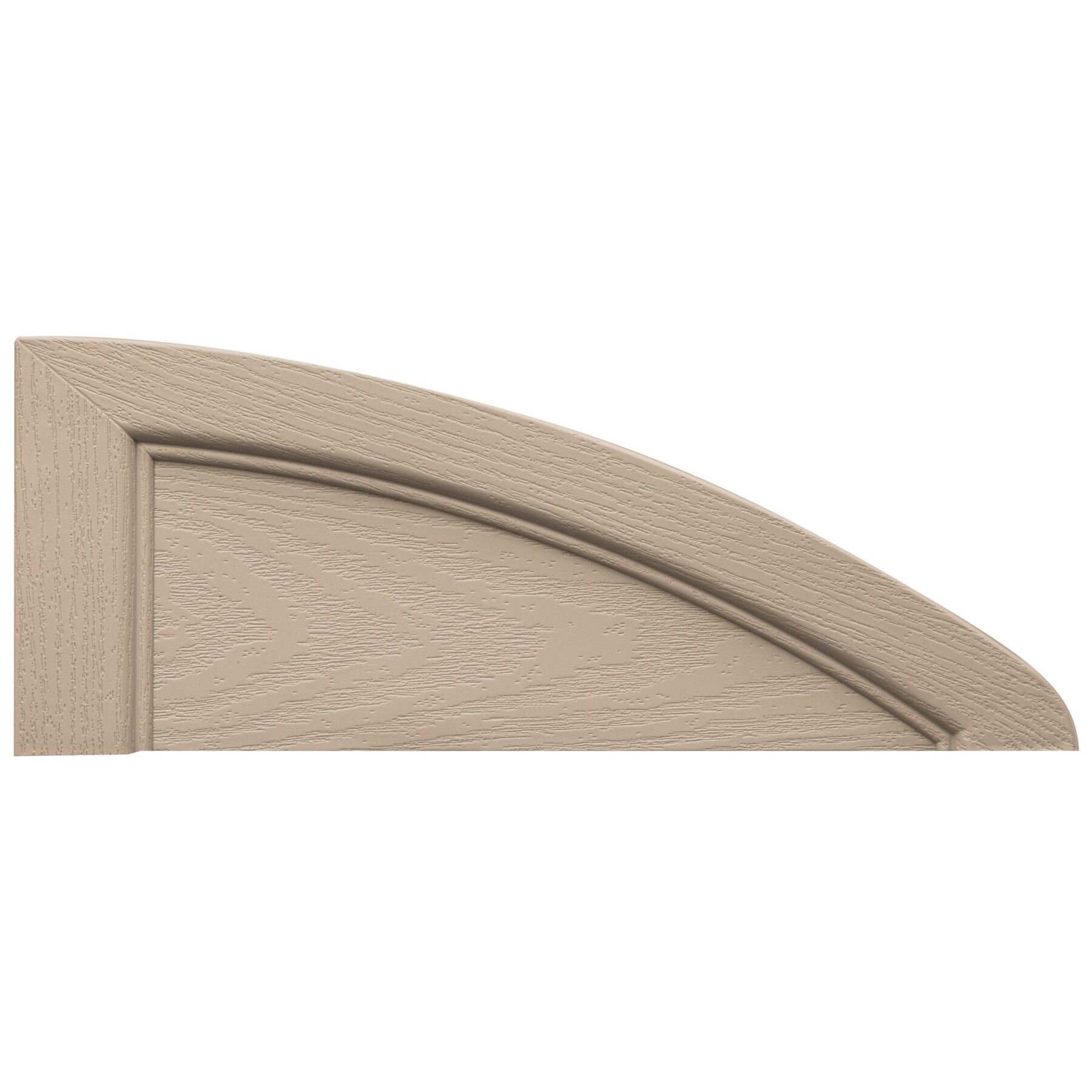 Vantage V0970601023 14.75-in x 6-in Wicker Vinyl Elliptical Arch Shutter Top Set