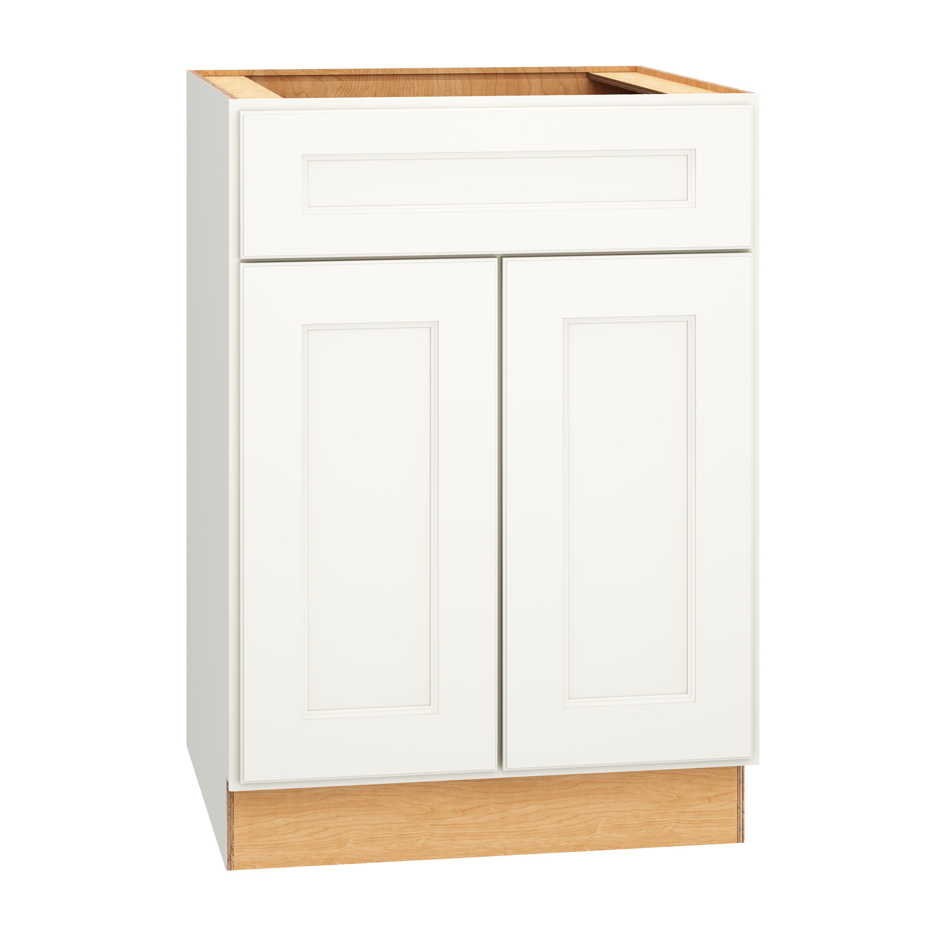 Diamond Express 325 SB24 Macaulay 24-in W x 34.5-in H x 24-in D White Sink Base Fully assembled Plywood Cabinet (Recessed Panel Square)