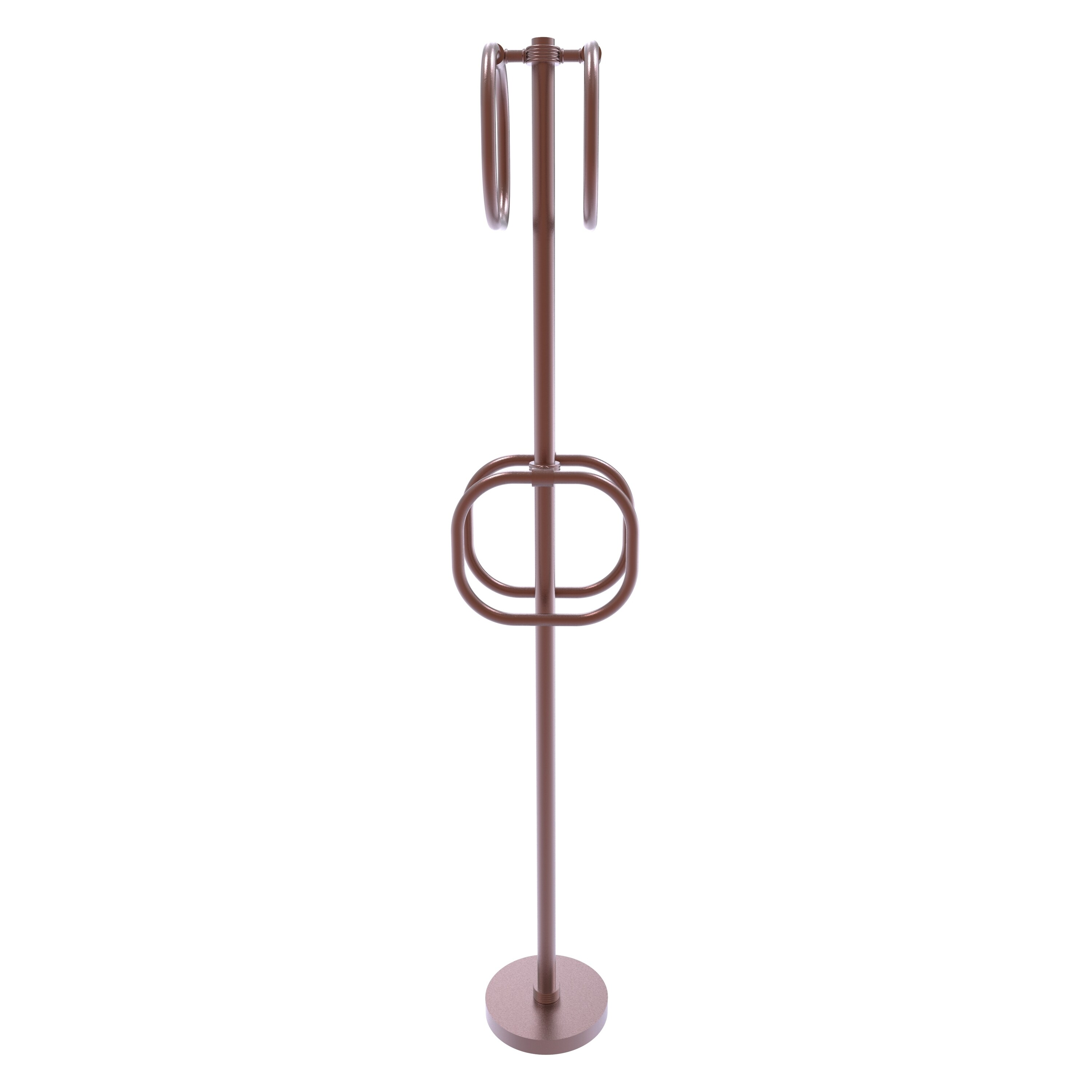 Allied Brass TS-40G-CA Antique Copper Freestanding floor Single Towel Ring