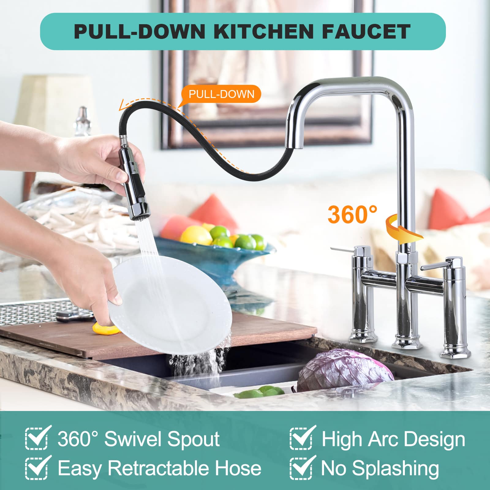 ARCORA AR7401402C Kitchen-Faucets - View #2