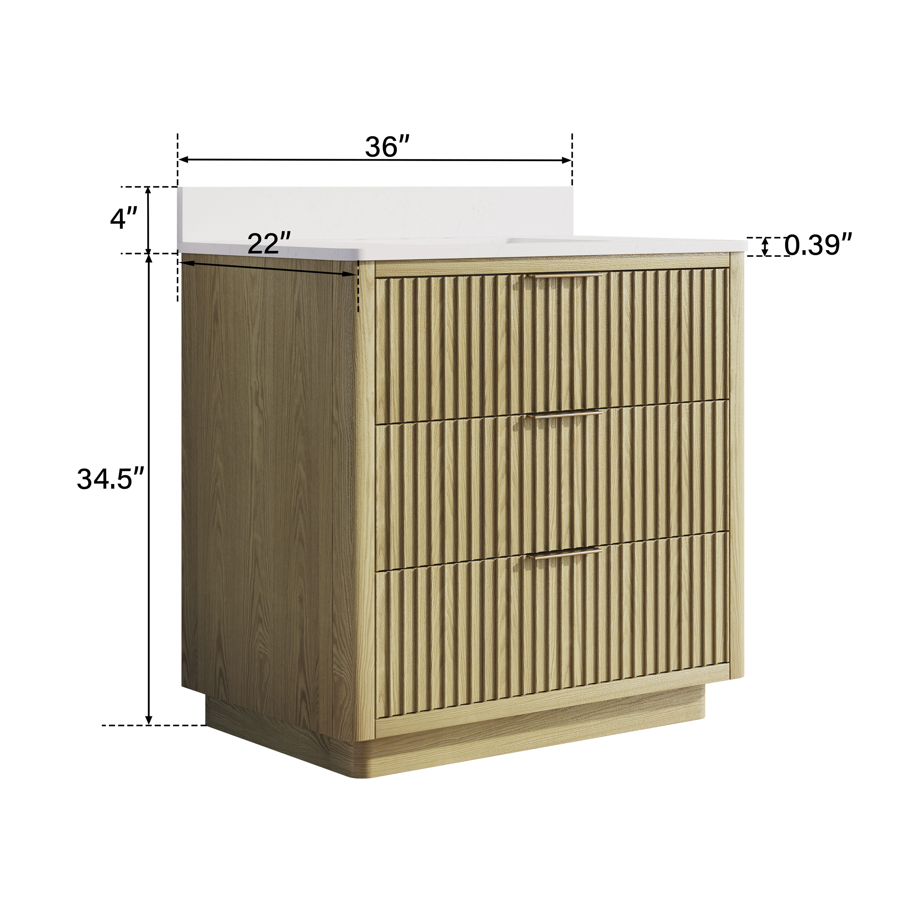 WELLFOR EX-VEBV36BU Bath-Vanity-Combo - View #10