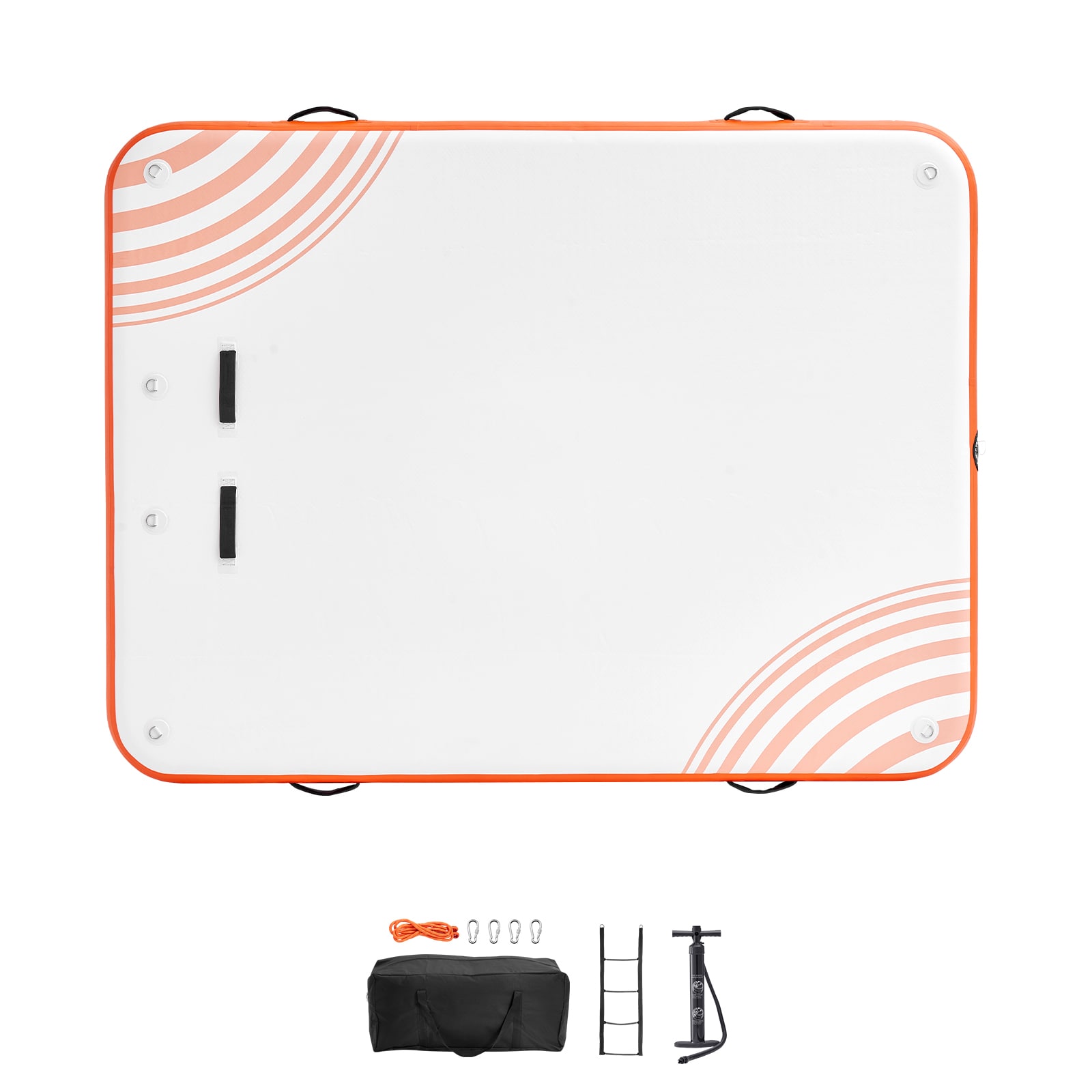 VEVOR CQFT8X6FTBJHAP236V0 Inflatable Floating Dock Orange Kickboard