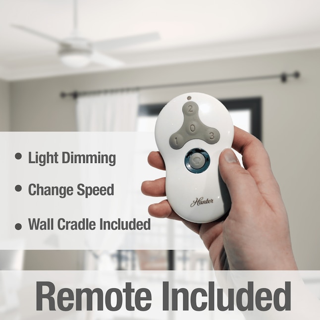 Hunter Sonic 52 In White Led Indoor, How To Sync Ceiling Fan Remote Hunter