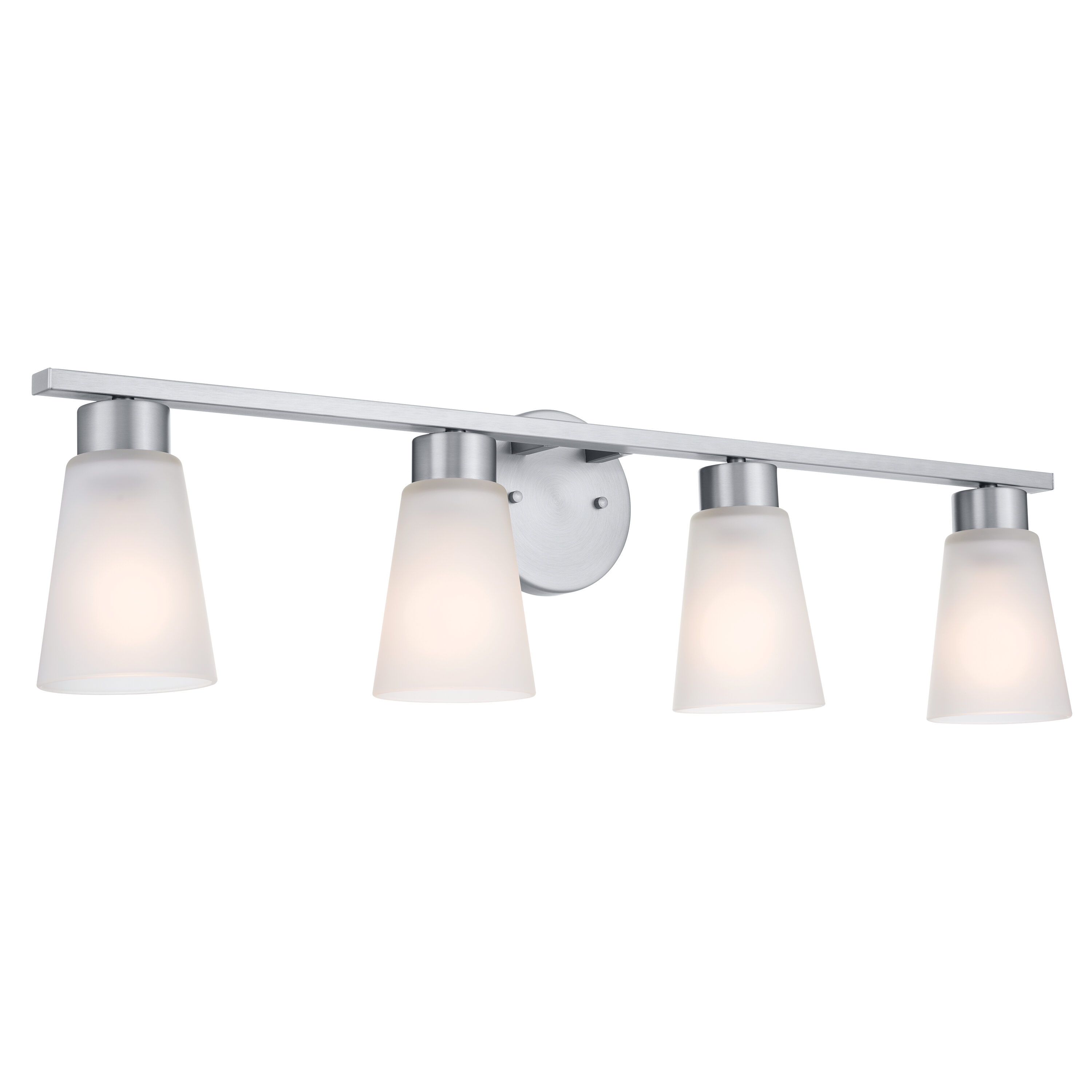 Kichler 55122NI Stamos 31-in 4 -Light Brushed Nickel Transitional Vanity light