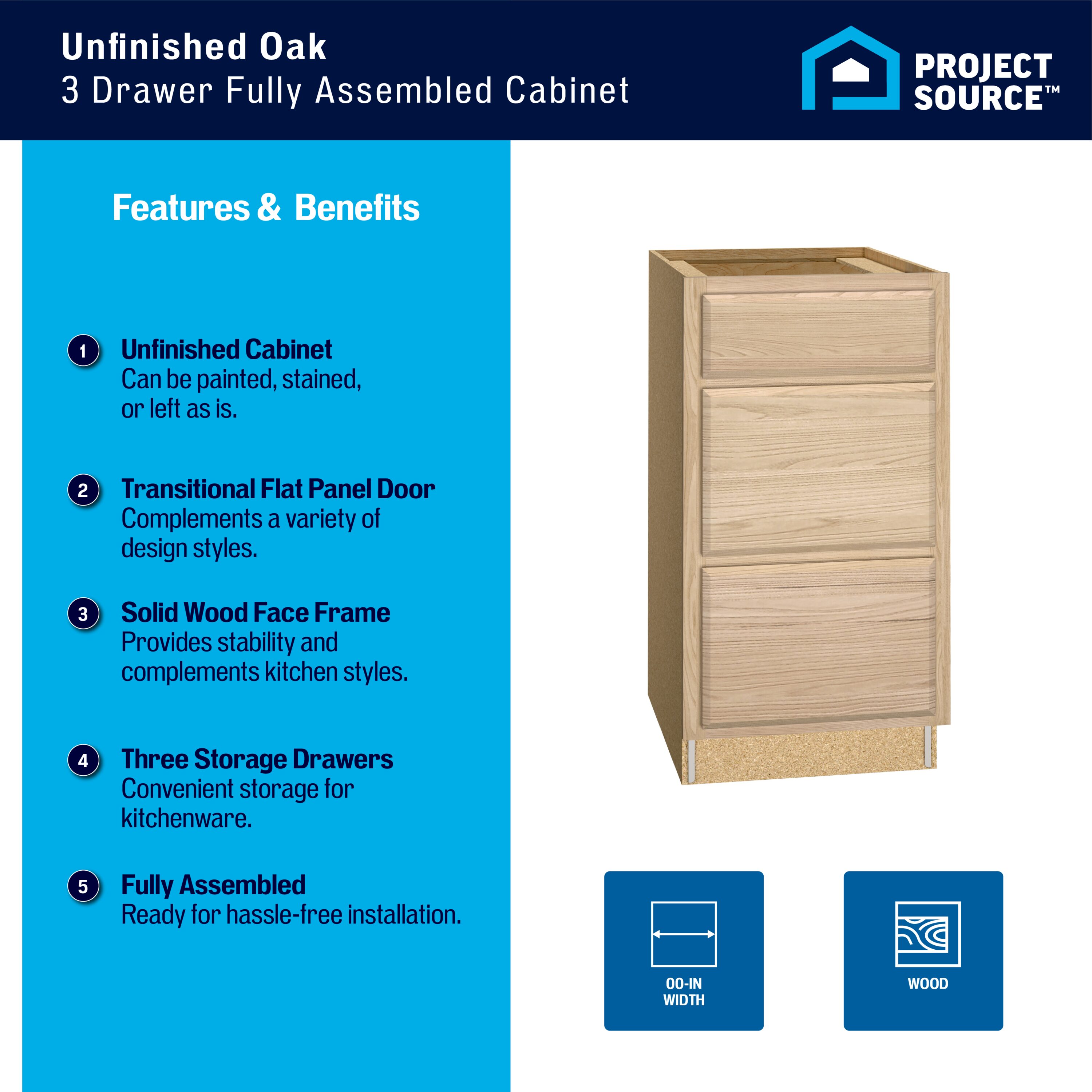 Project Source 33A DB18 Cabinets-Kitchen - Thumbnail View #3