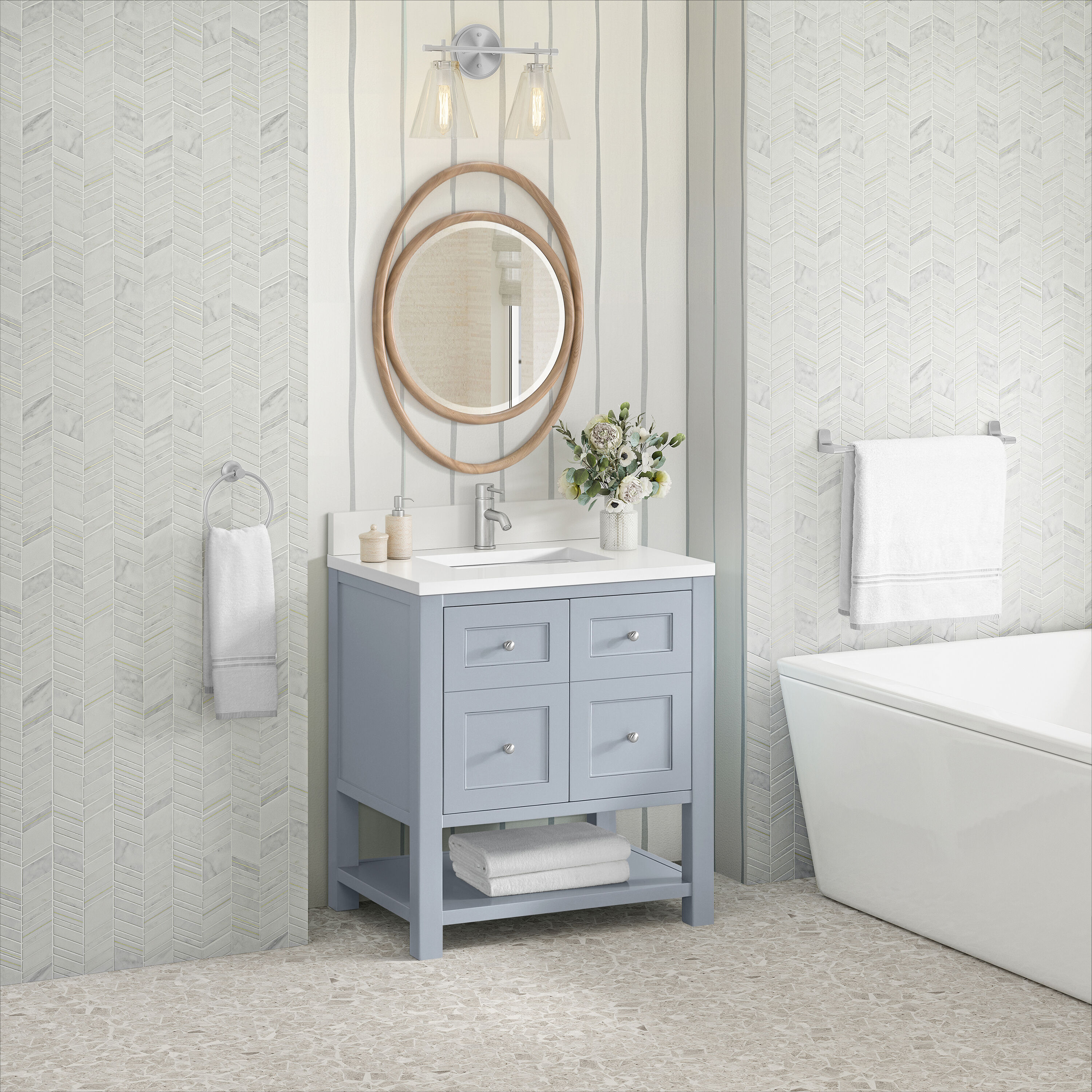 James Martin Vanities 330-V30-SRB-1WZ Bath-Vanity-Combo - View #4