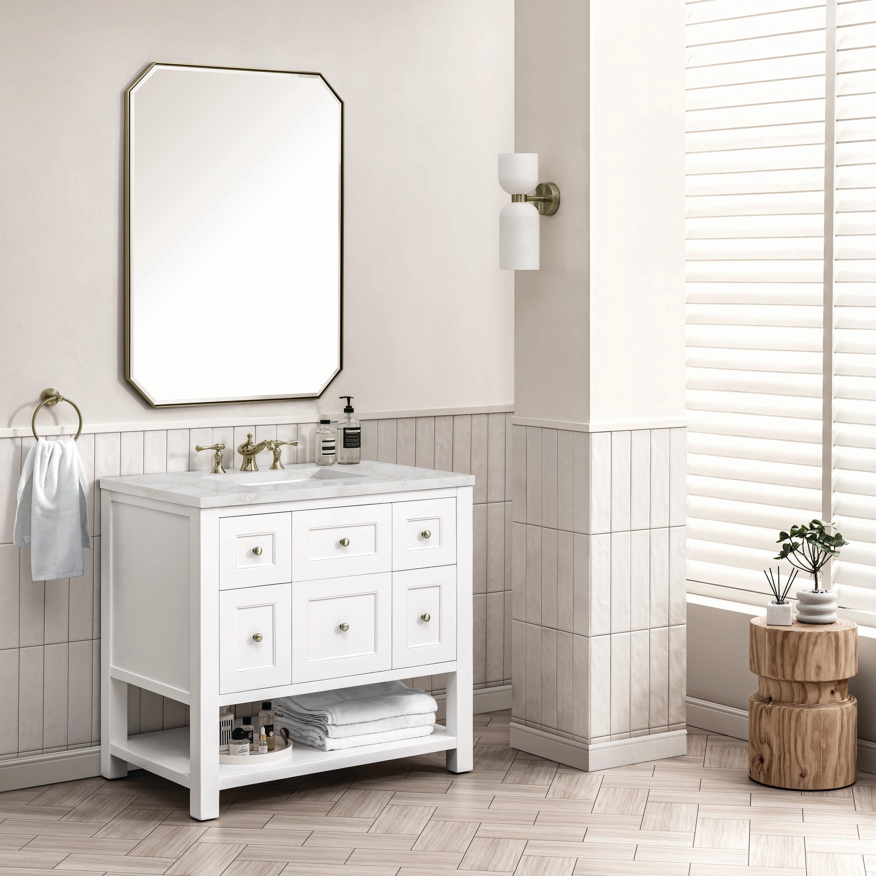 James Martin Vanities 330-V36-BW-3VSL Bath-Vanity-Combo - View #3