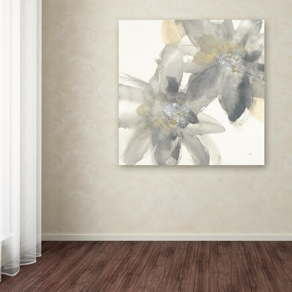 Trademark Fine Art Framed 35-in H x 35-in W Floral Print on Canvas in ...