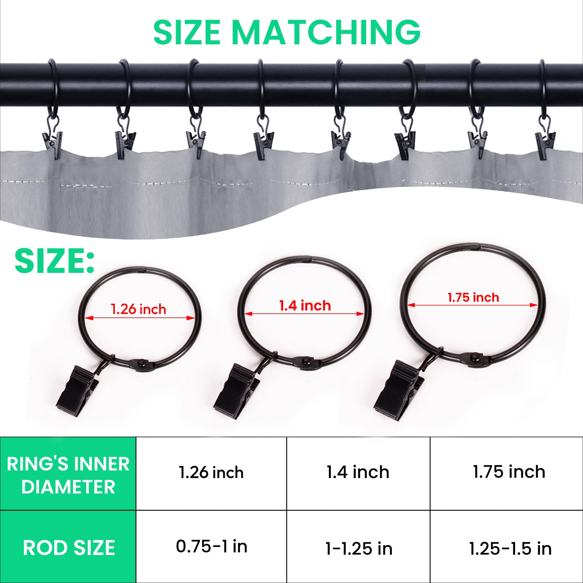 Afoxsos LAF0803F372 Curtain-Rings - View #3