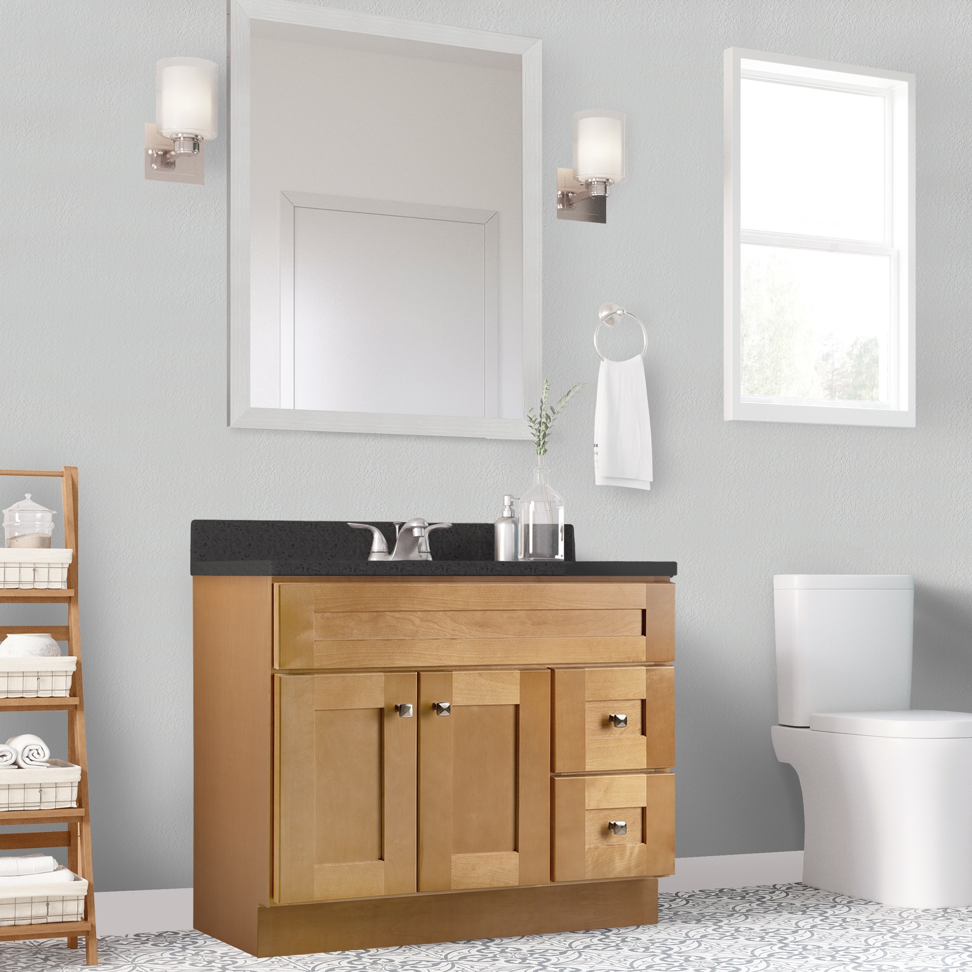 Design House Brookings 36-in Modern Birch Bathroom Vanity Base Cabinet  without Top in the Bathroom Vanities without Tops department at