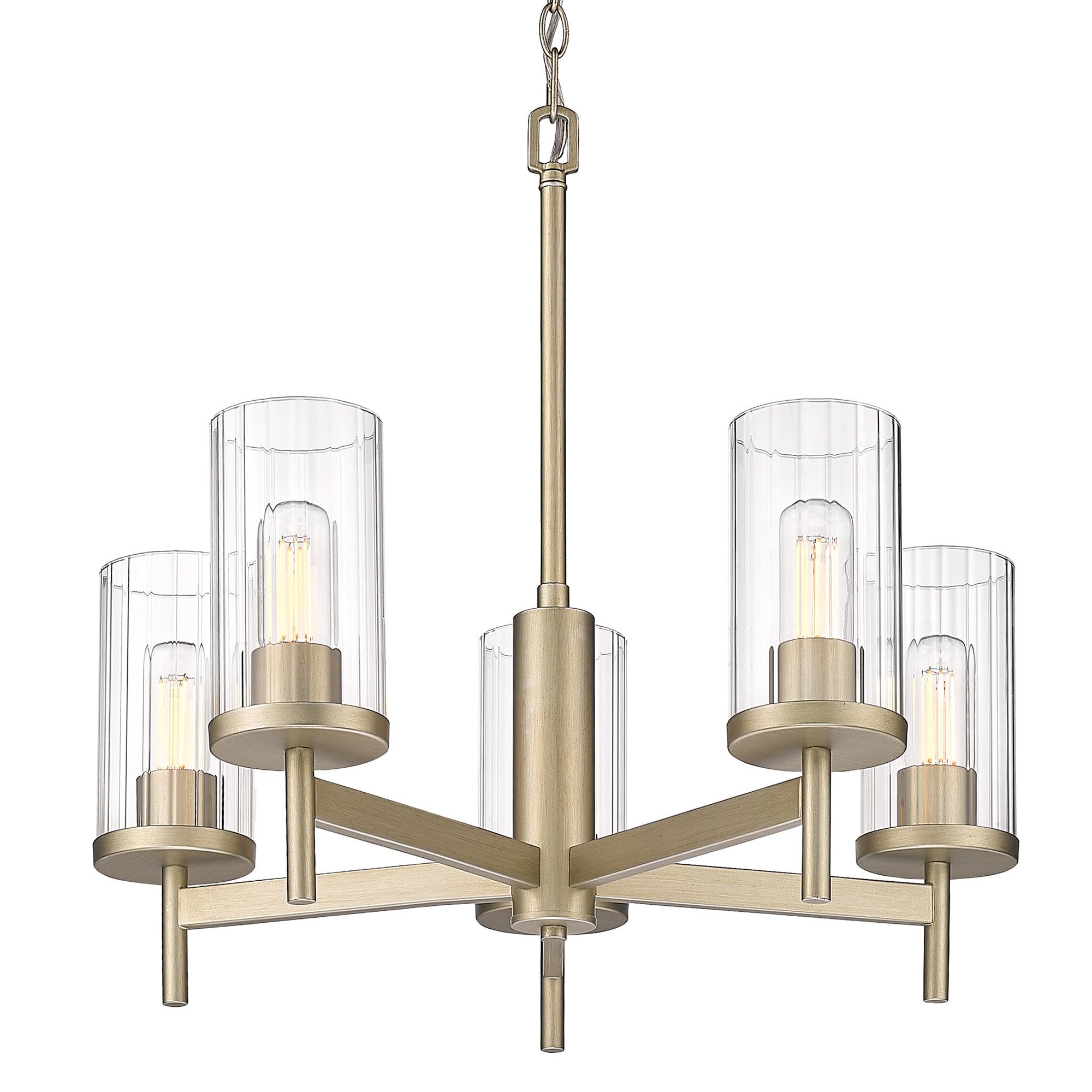 Transitional 32" Copper Patina Circular Hoop Chandelier with Candelabras