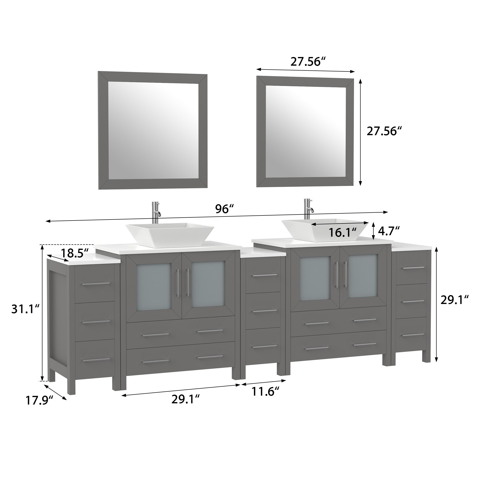 Vanity Art VA3130-96G Bath-Vanity-Combo - View #12
