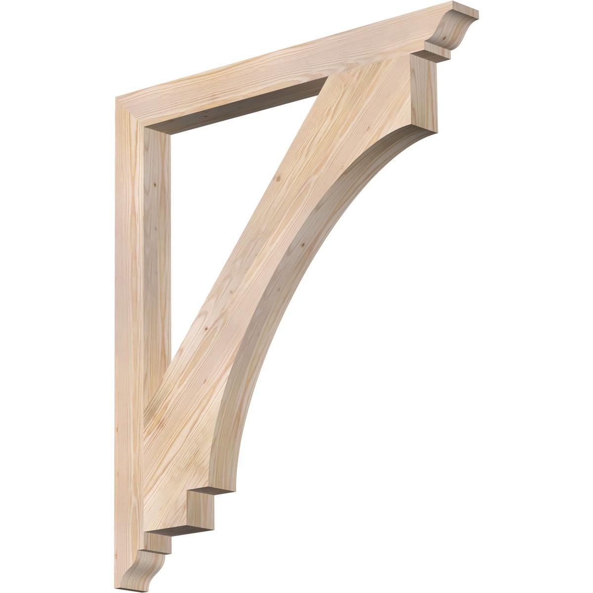 Ekena Millwork BKT04X38X44IMP01SDF Imperial traditional smooth 3-1/2-in x 38-in x 44-in Douglas fir Brown Wood Standard bracket