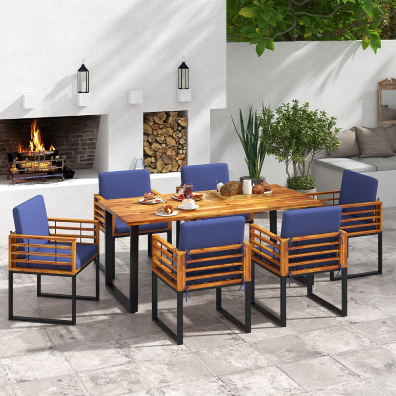 Dimakai DK-07SL6W1411 Patio-Dining-Sets - View #3