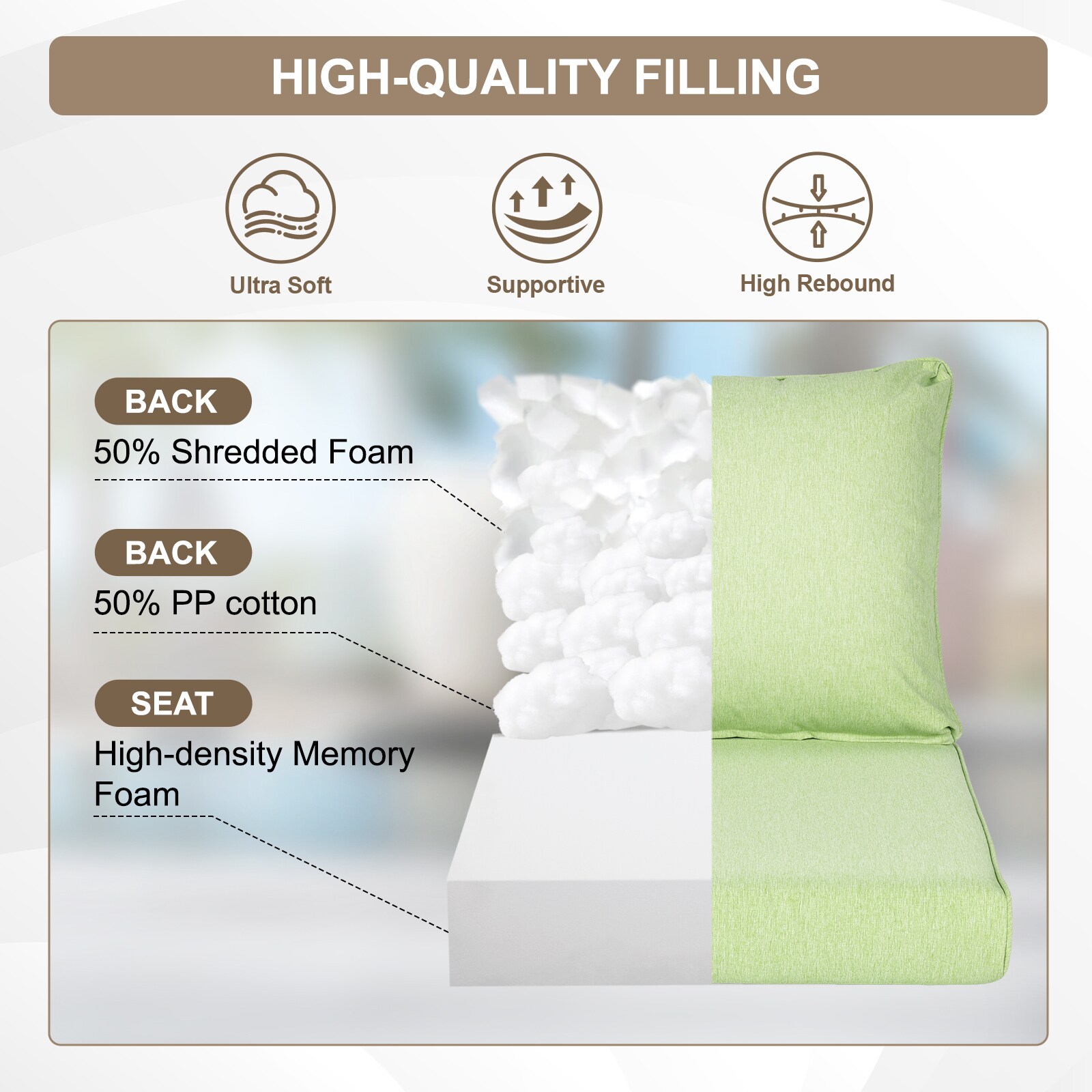 Aoodor A397-PLGLG Patio-Furniture-Cushions - View #6