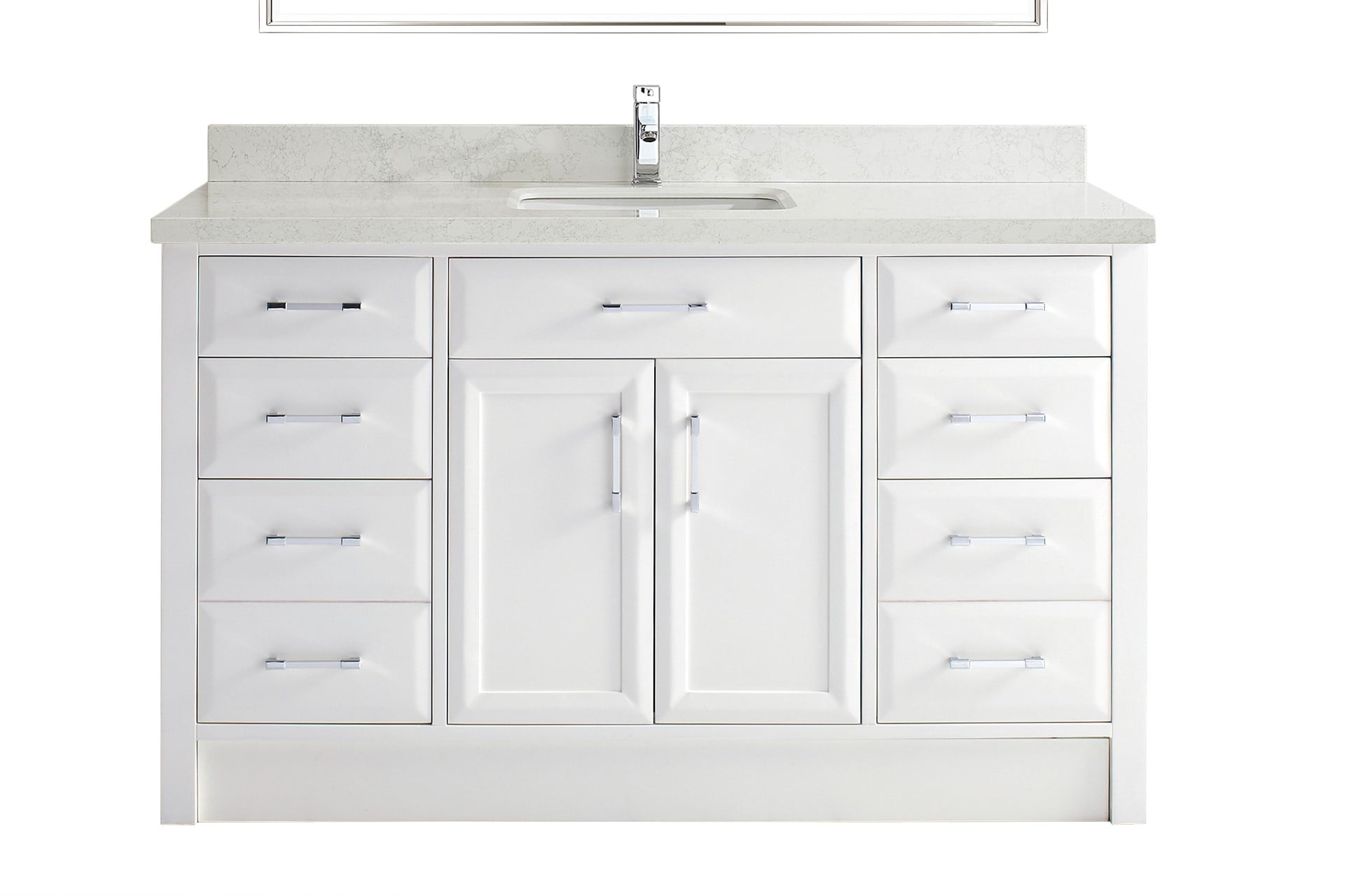 Spa Bathe Calumet 60 In White, 60 Vanity Single Sink Right Side