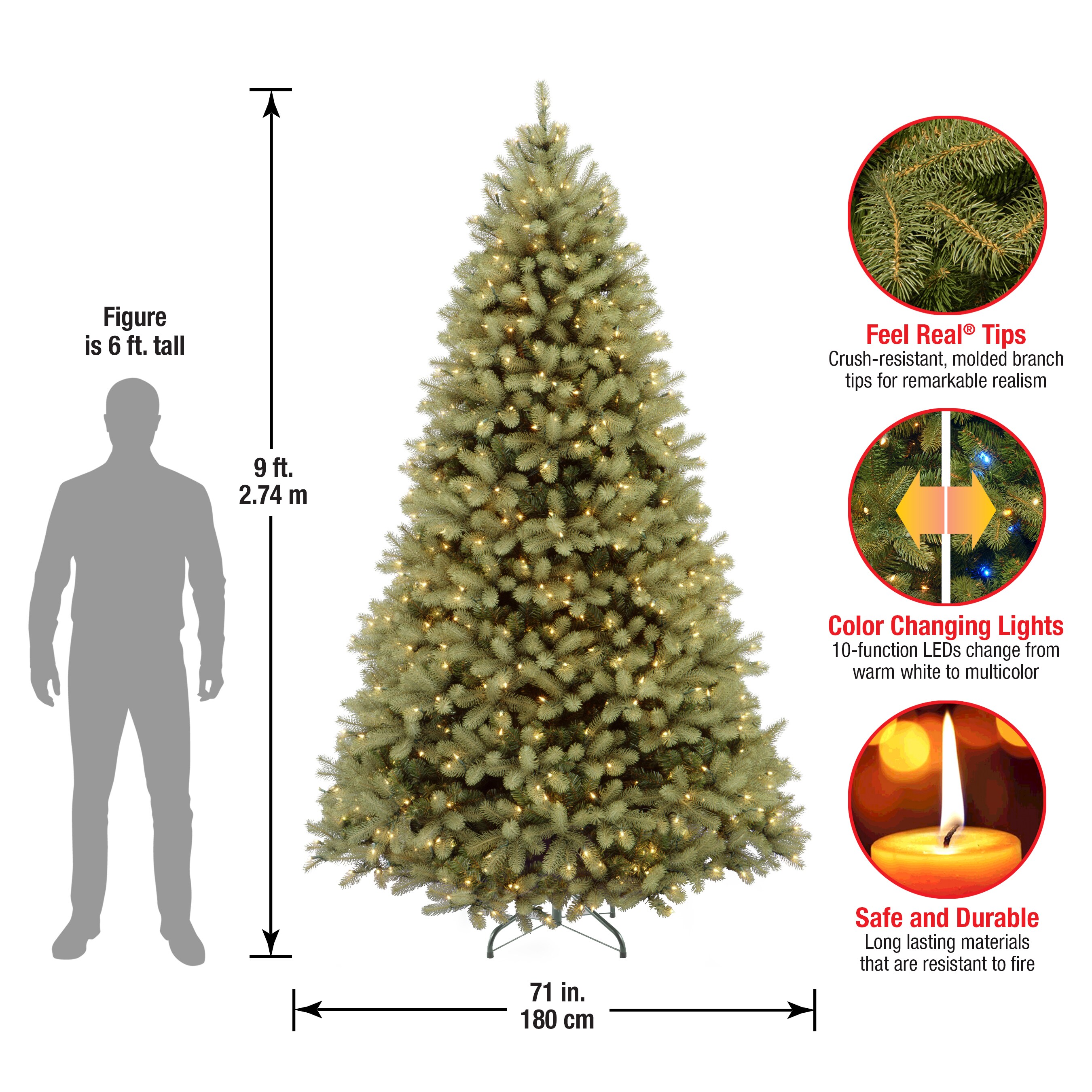 National Tree Company PEDD1-312LD-90X Artificial-Christmas-Trees - View #9