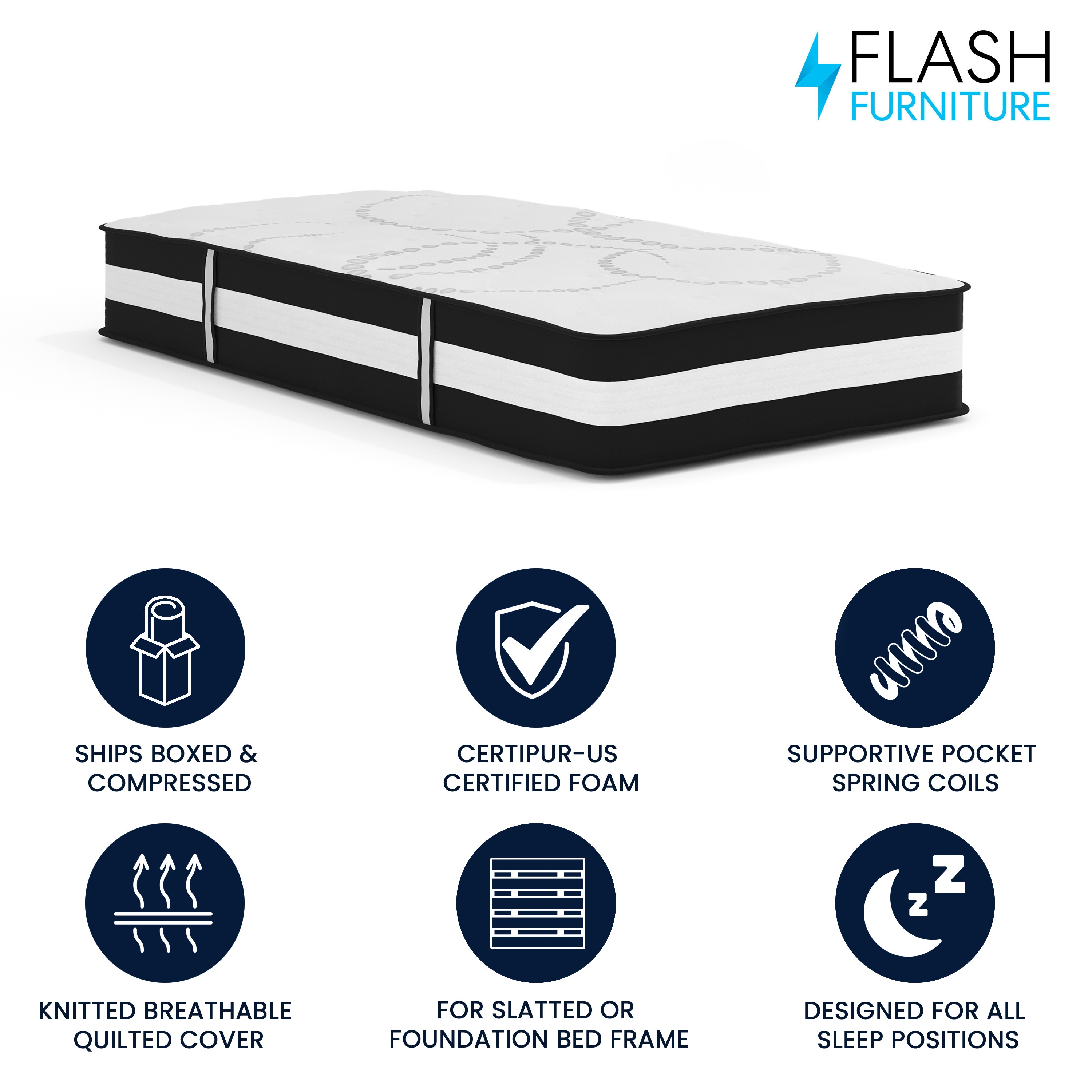 Flash Furniture 889142226680 Mattresses-Boxsprings - View #3