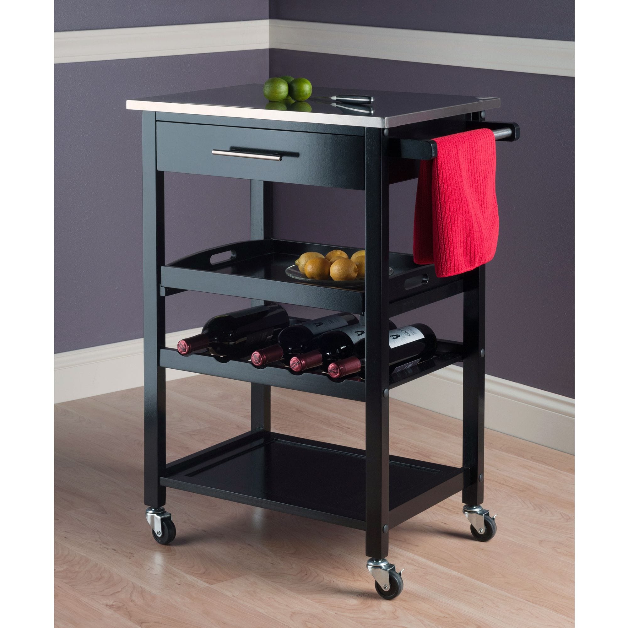 JUSHUA Anthony Kitchen Cart Stainless Steel