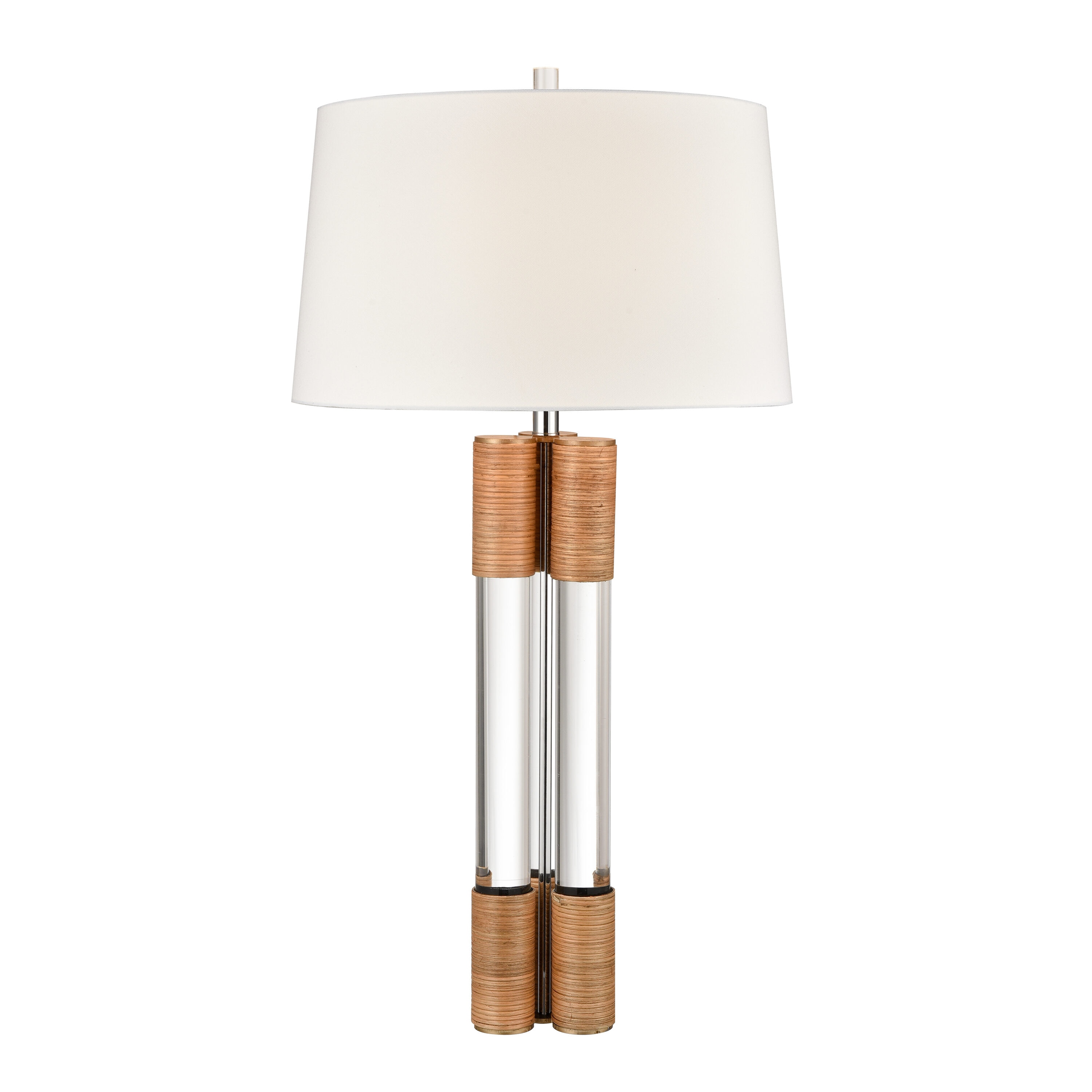 Westmore by ELK Lighting LW-202331093 Water 11-in Clear 3-way Table Lamp with Fabric Shade