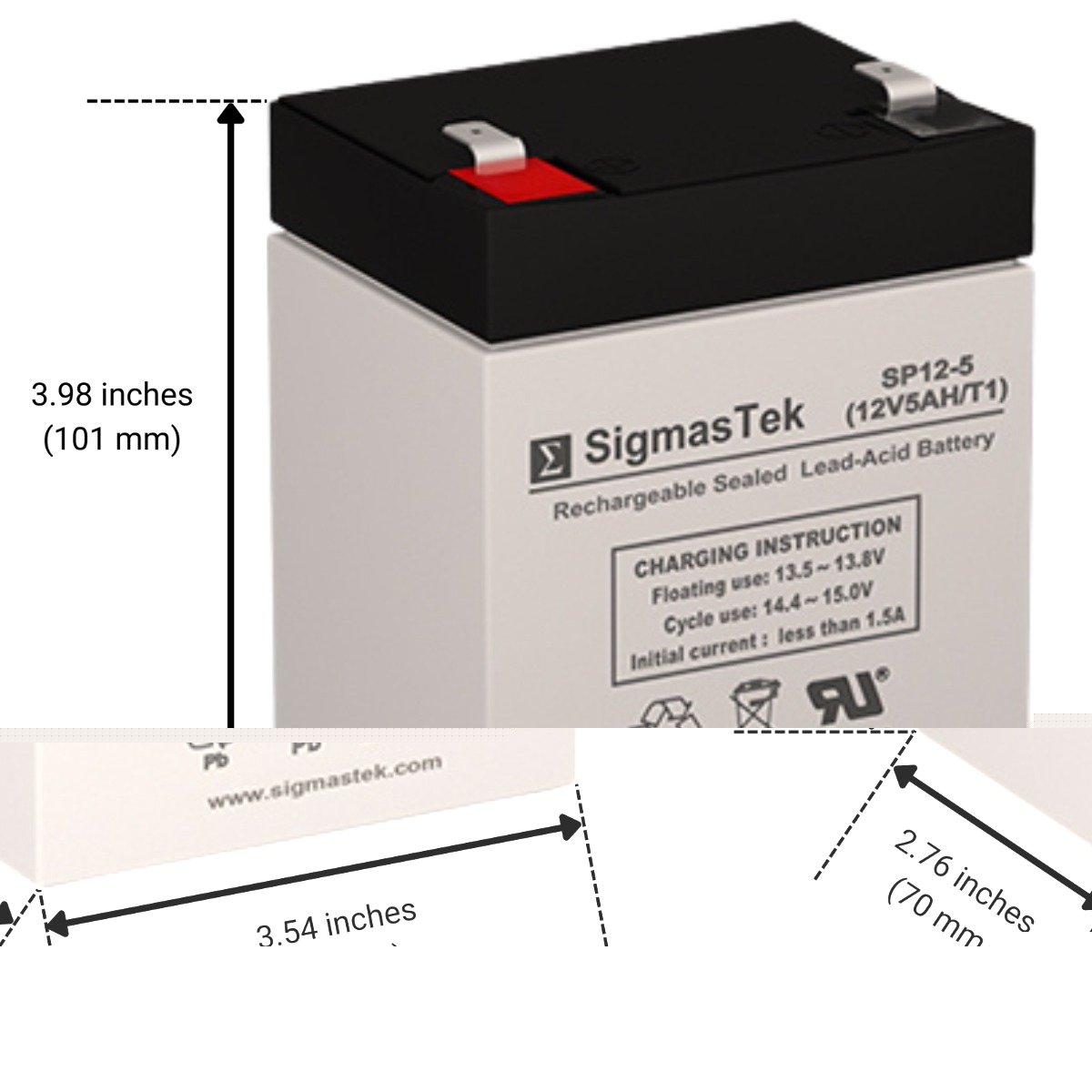 SigmasTek 652029350675 Device-Replacement-Batteries - View #2