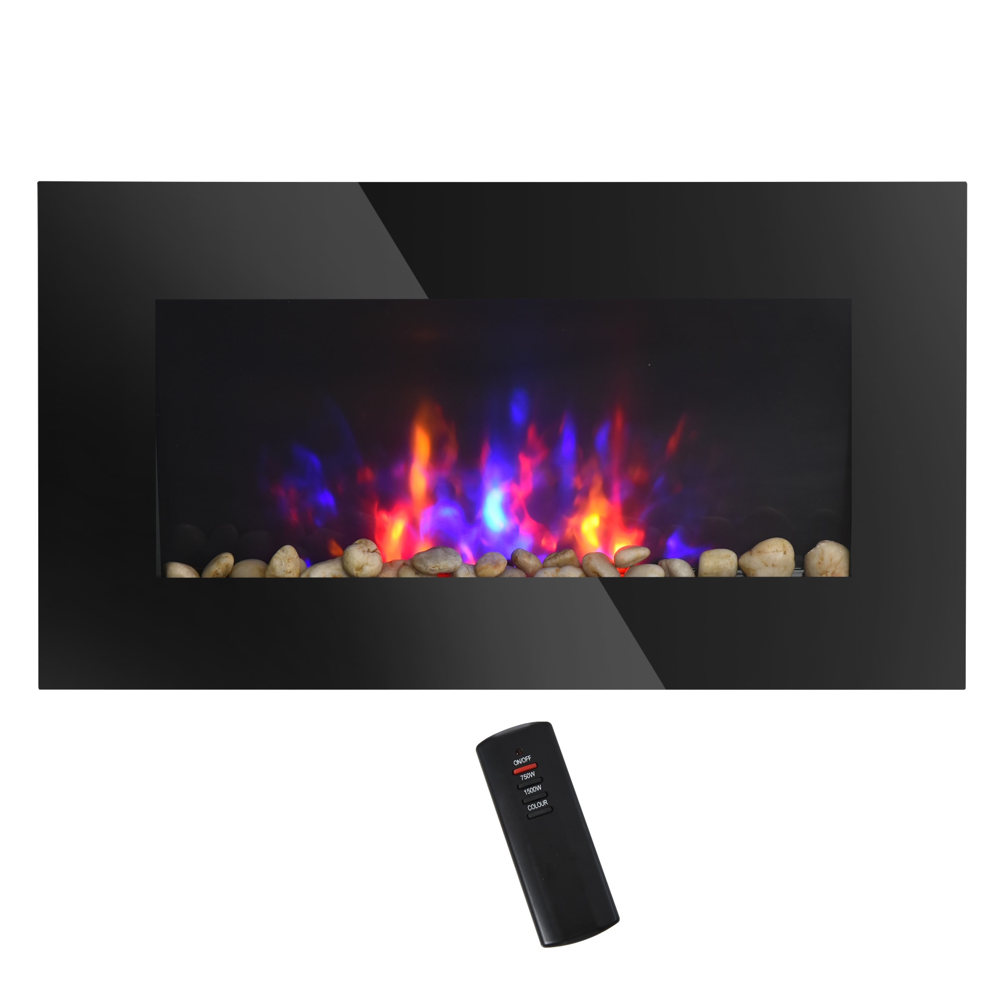 BABOOM 36-in W Black Fan-forced Electric Fireplace BOM-68US-BK-CO Sansujyuku sansujyuku.com