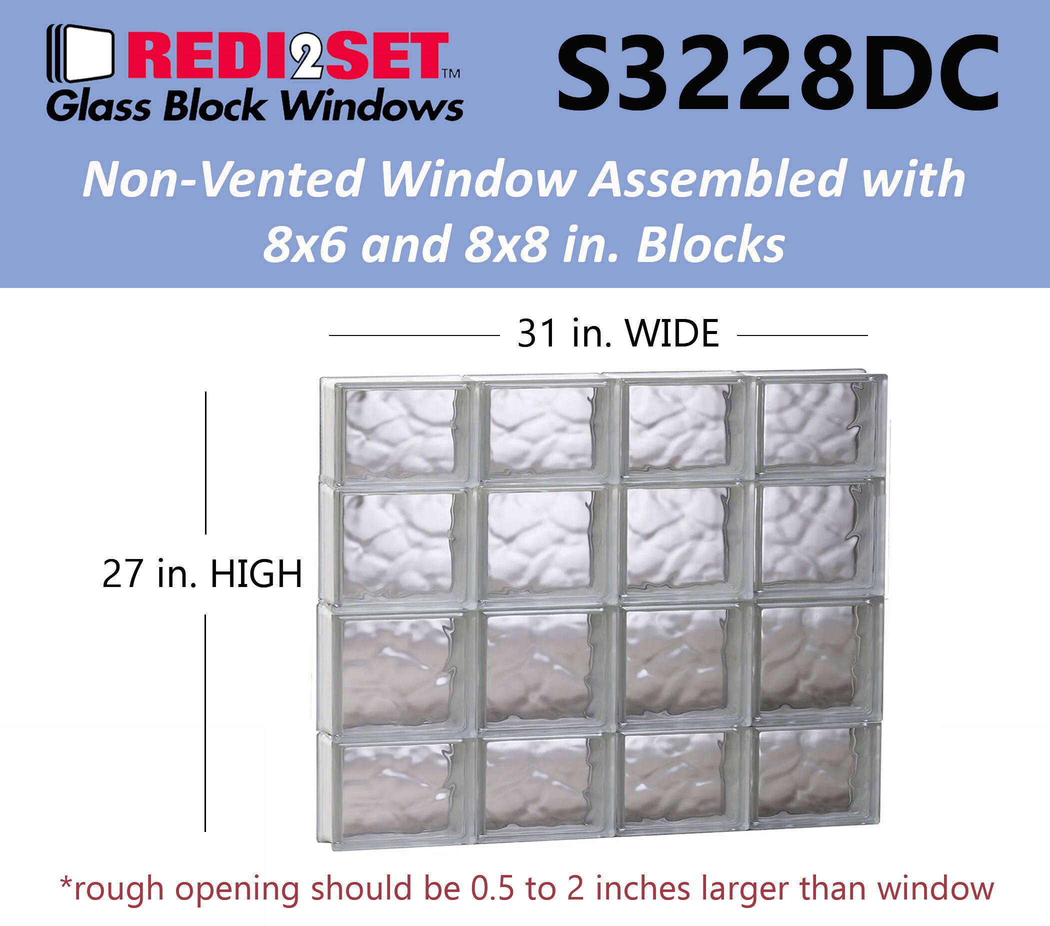 REDI2SET S3228DC Glass-Block-Windows - View #2