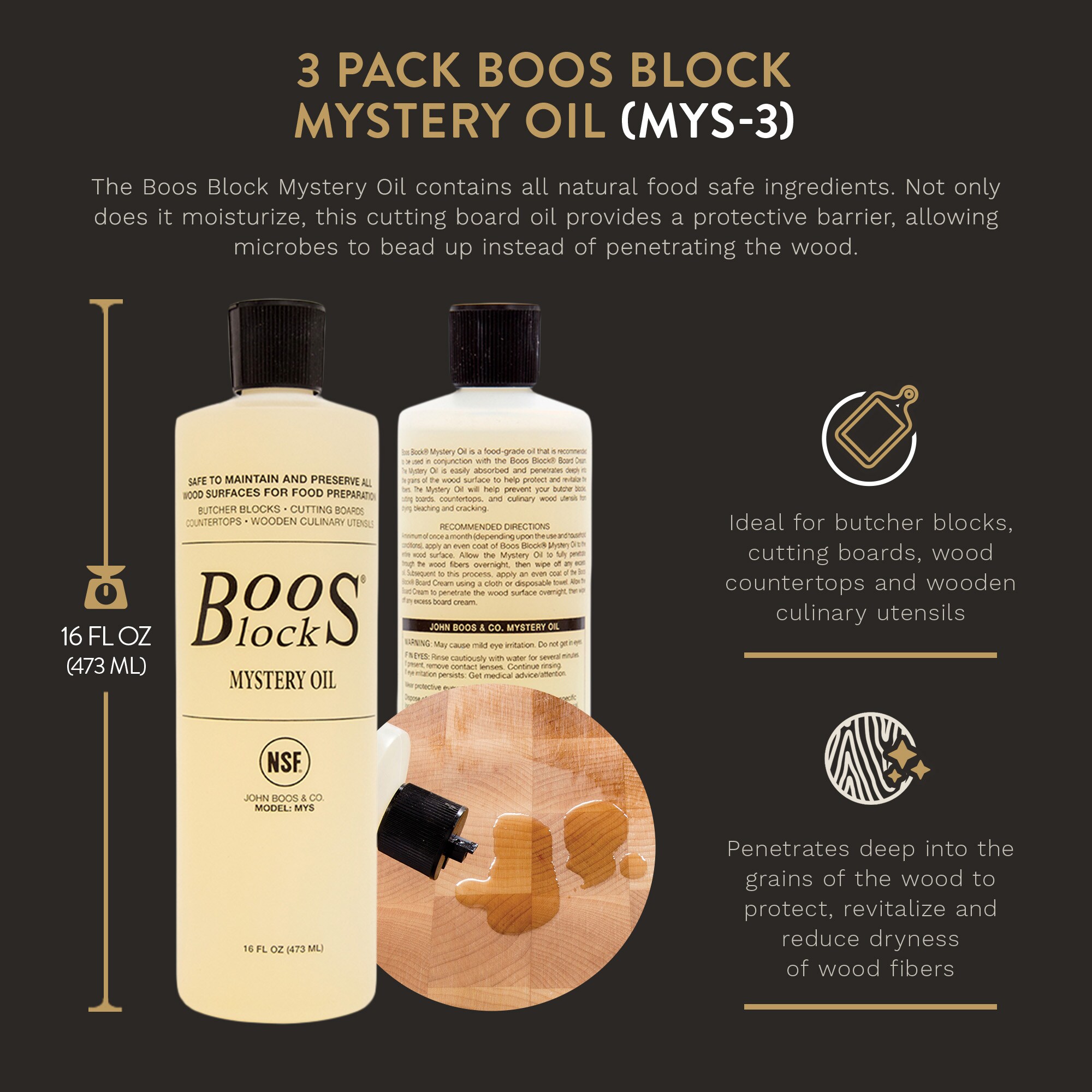 John Boos 217680 Wood-Oils - View #7