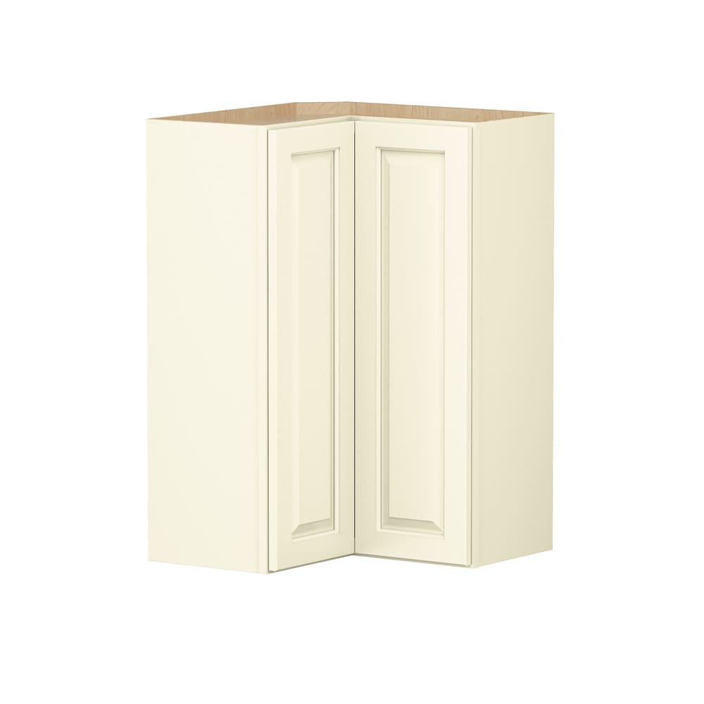 Shenandoah Stemson 24-in W x 36-in H x 12-in D Vanilla Painted L-Shaped Corner Wall Fully Assembled Cabinet Raised Panel Raised panel