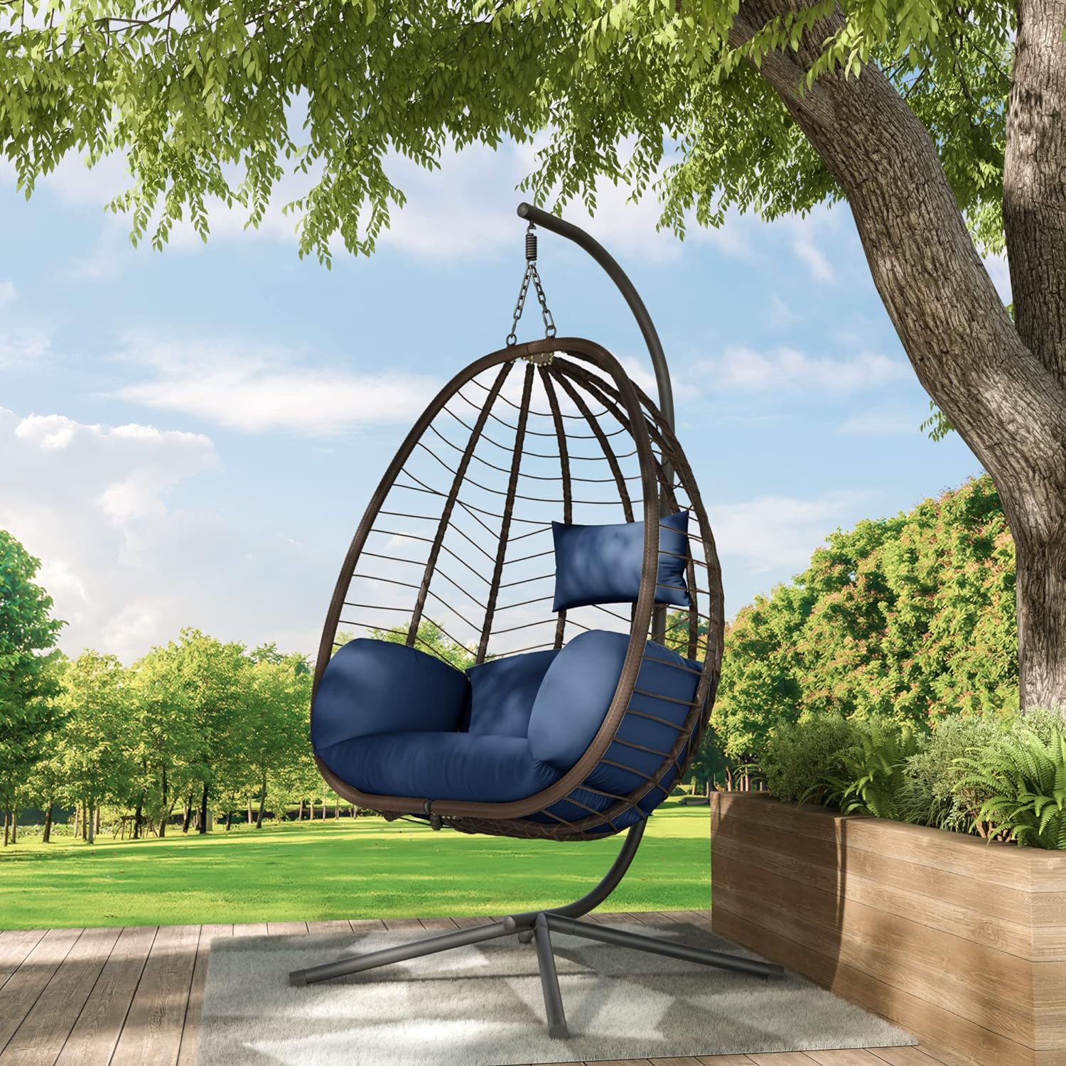 ALAULM LS-EGGCHAIR-NAVY Swing-Gliders - View #7
