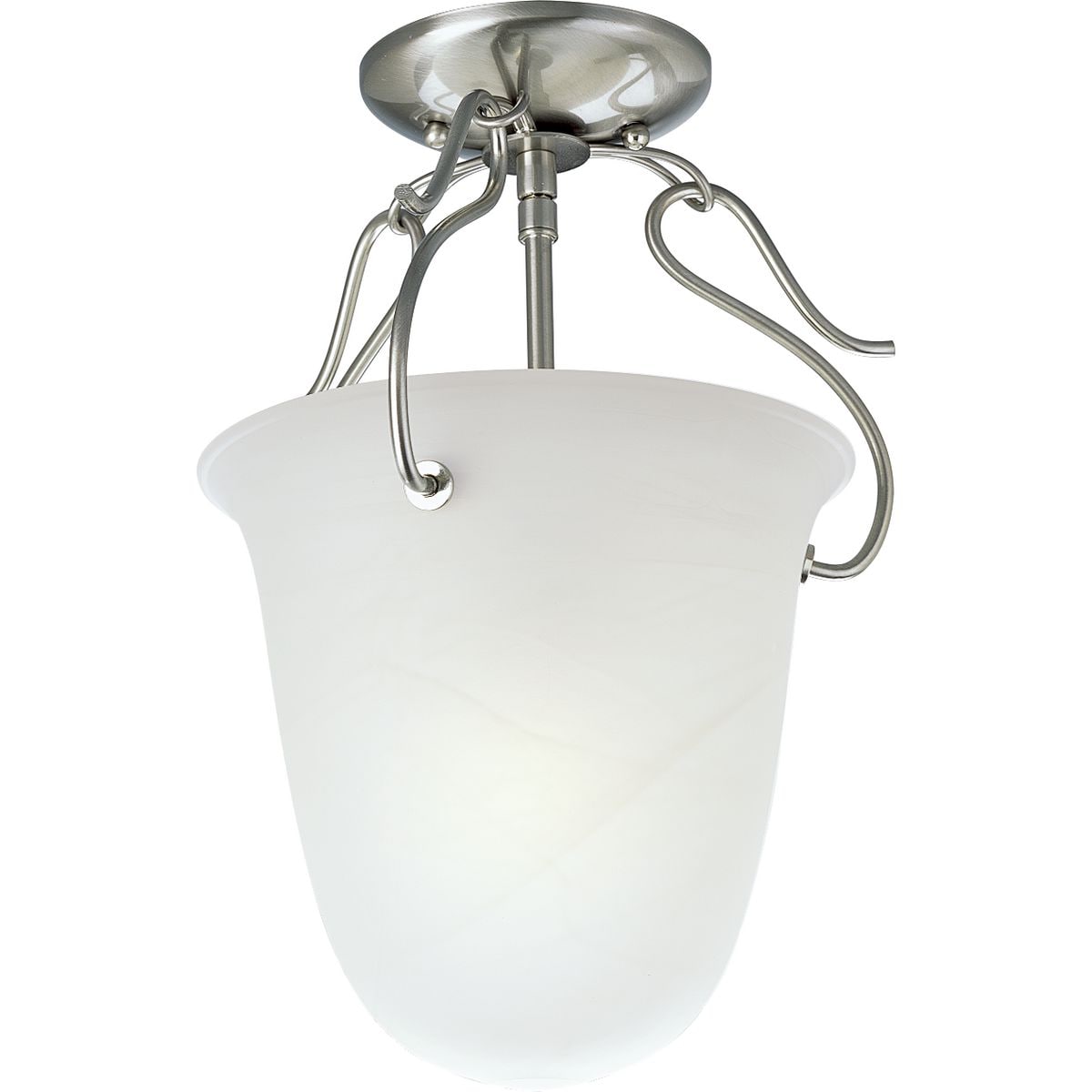 Progress Lighting P3788-09 Bedford 1-Light 10.5-in Brushed Nickel Semi-Flush mount light