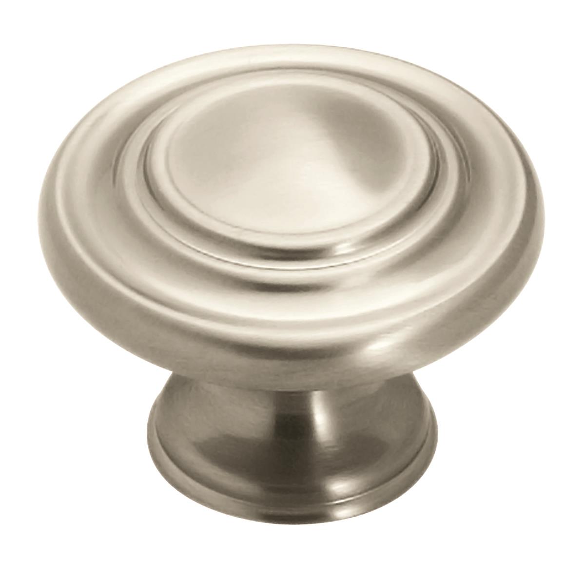 Amerock 10BX1586G10 Inspirations 1-5/16-in Satin Nickel Round Traditional Cabinet Knob 10 -Pack