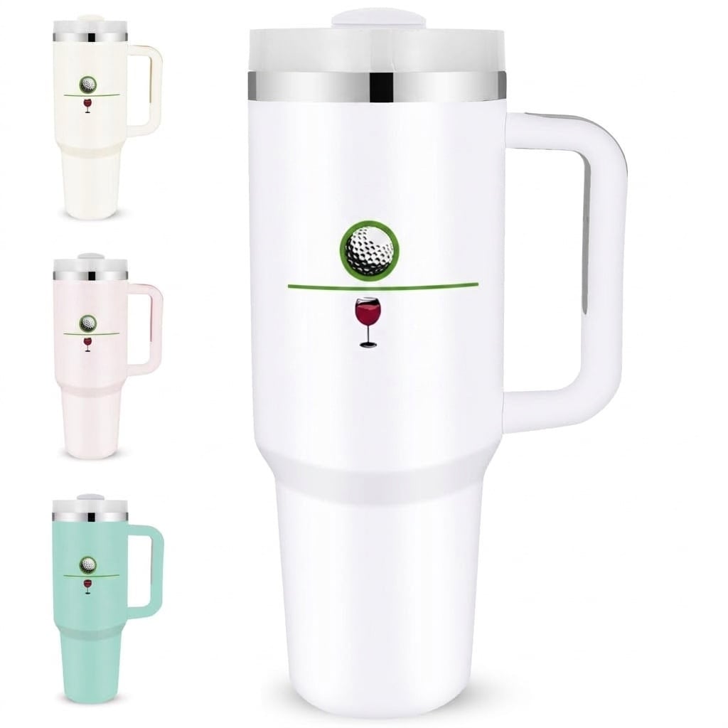 Aoibox  40 oz Golf Theme Stainless Steel Insulated Tumbler with Lid and Straw Vacuum Travel Mug for Golf Lovers