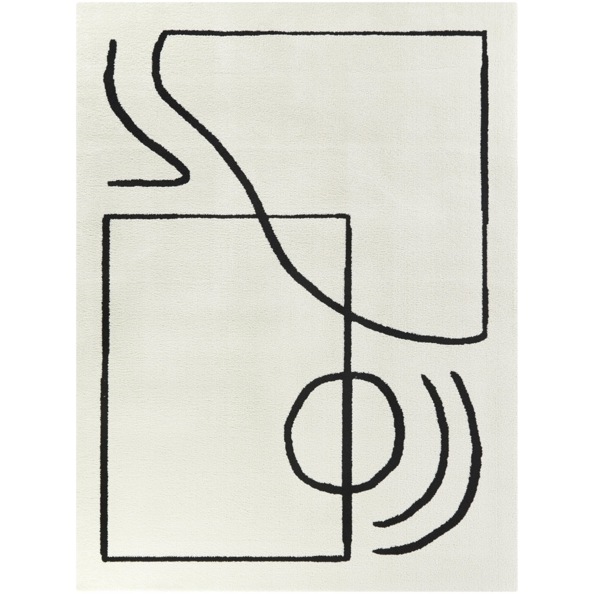 Velvety Abstract Shag Area Rug 8' x 10' in Timeless Colors