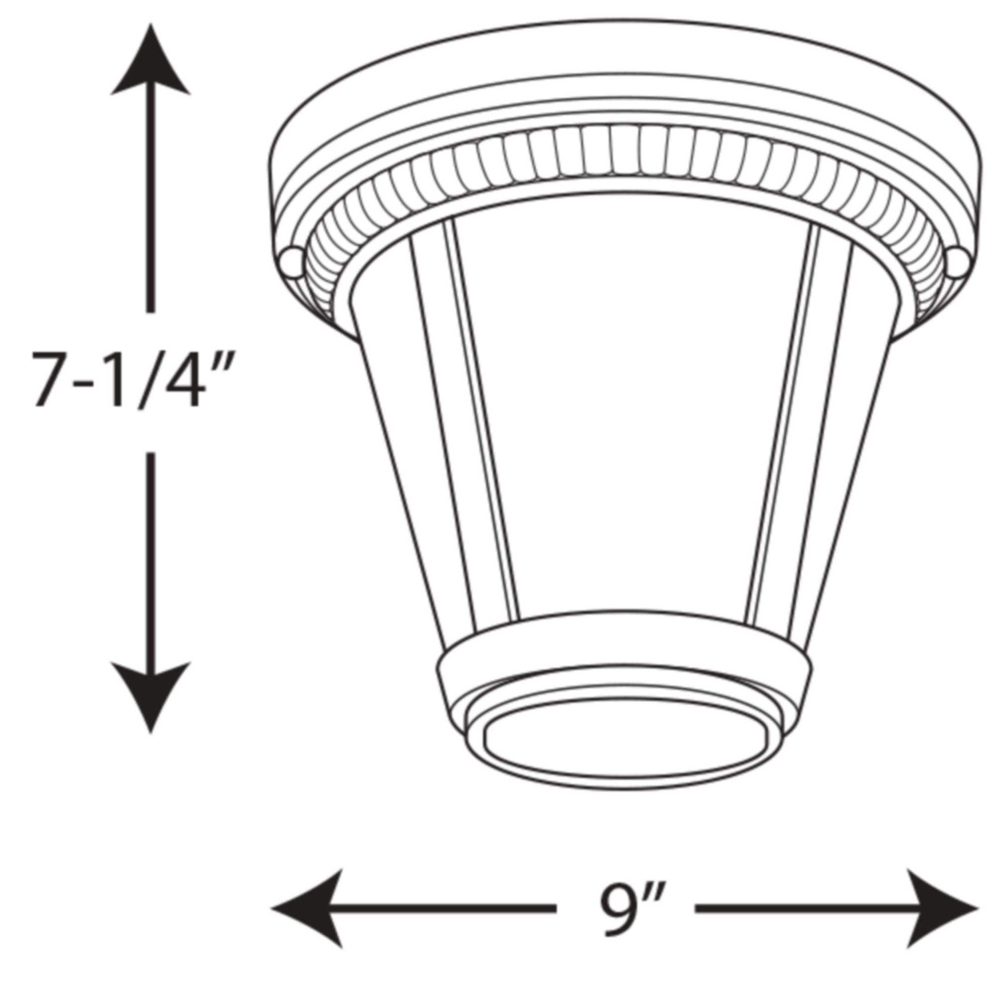 Westport Black Glass LED Flush Mount Light