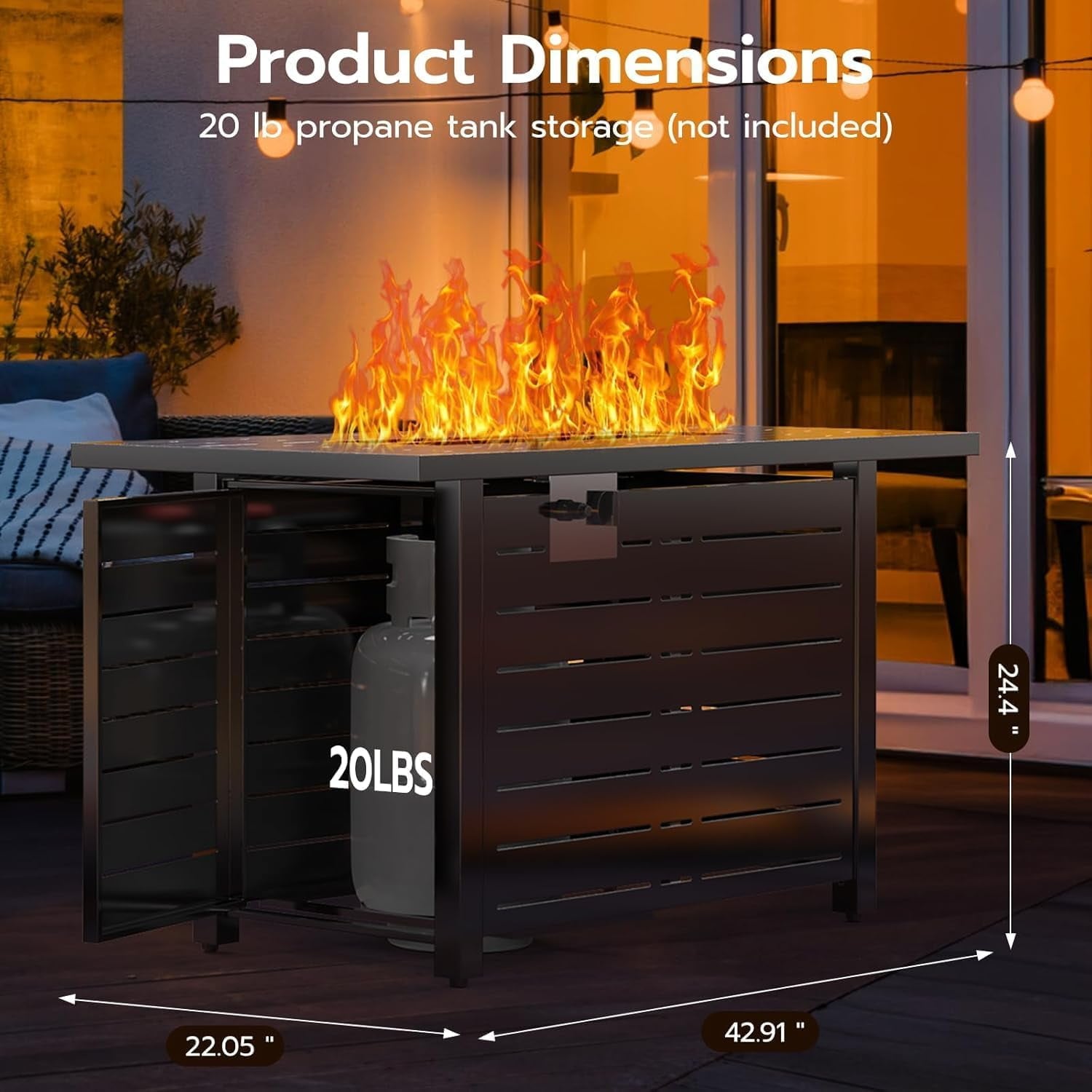 Antarctic Star 46R431-BLACK Outdoor-Gas-Firepits - View #7