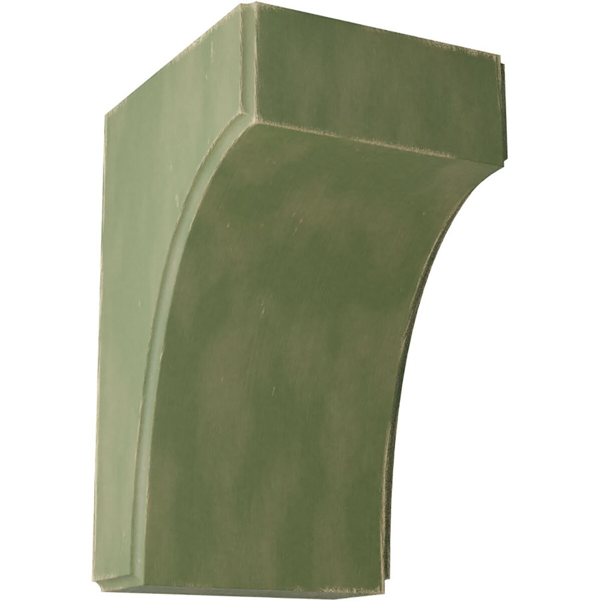 Ekena Millwork BKTWD04X04X06CVGR Clarksville 3-1/2-in x 4-in x 6-in Rubberwood Green Wood Standard Bracket