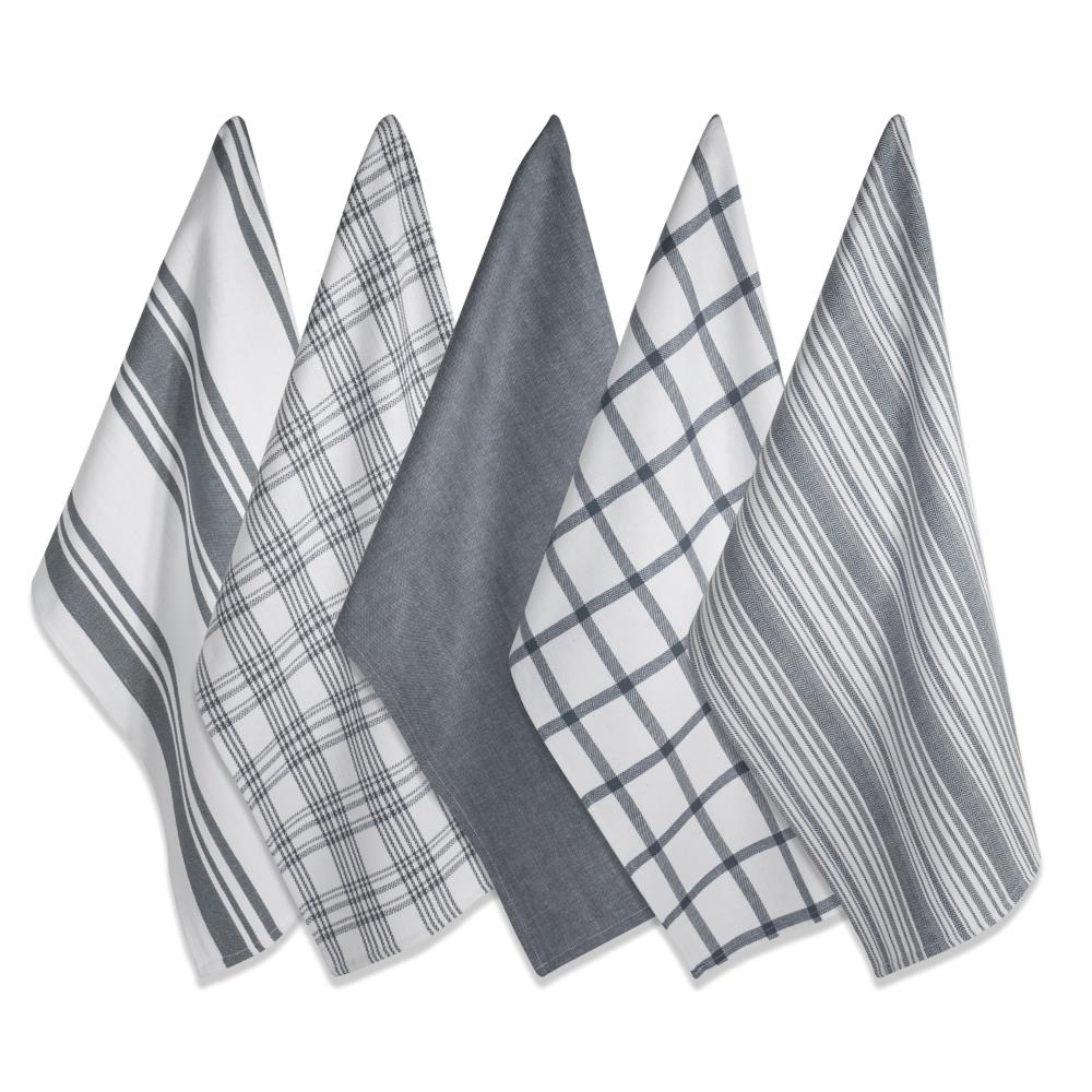 DII Gray Recycled Cotton Waffle Dishtowel (Set of 6)