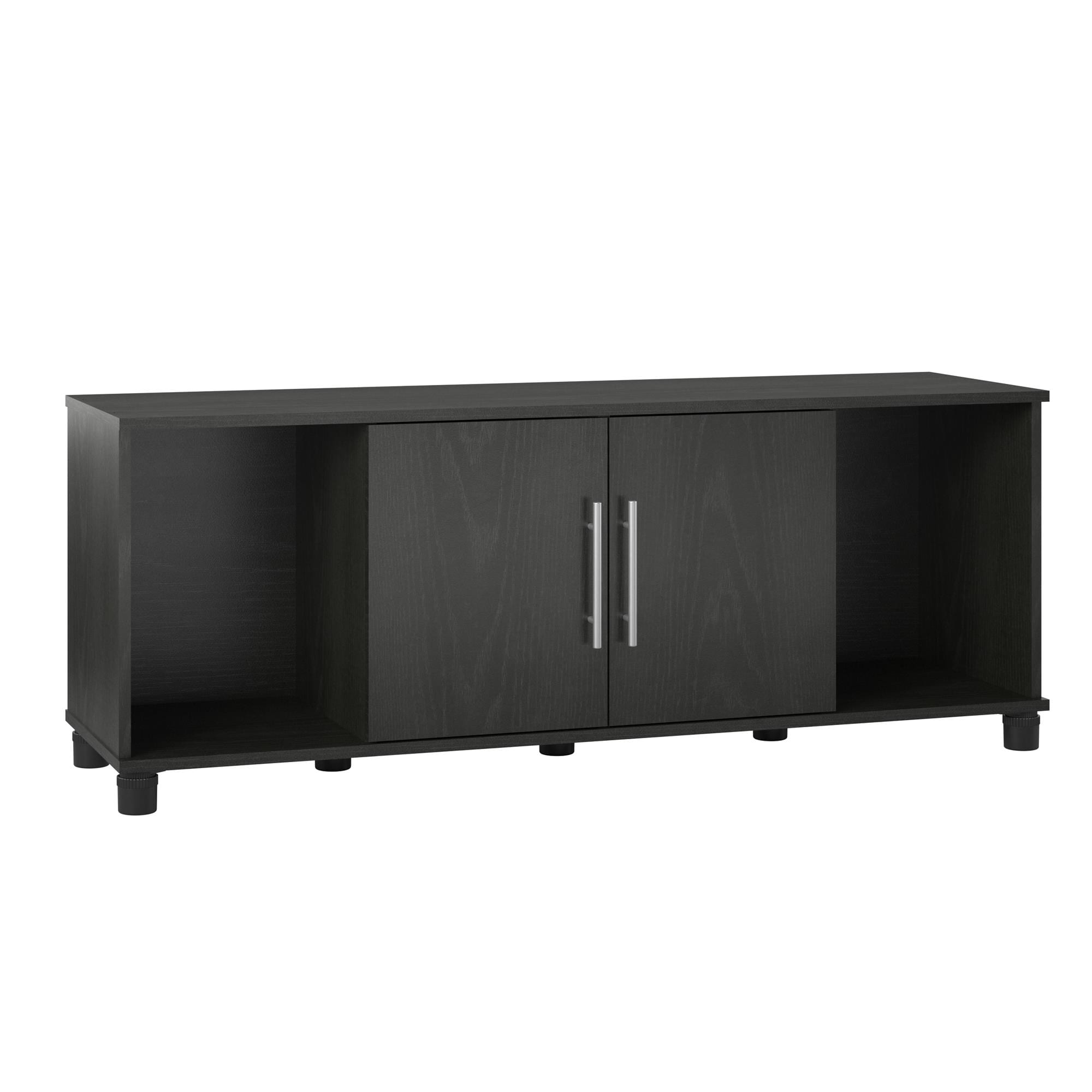 Camberly Black Oak Laminated Shoe Storage Bench with Adjustable Shelves