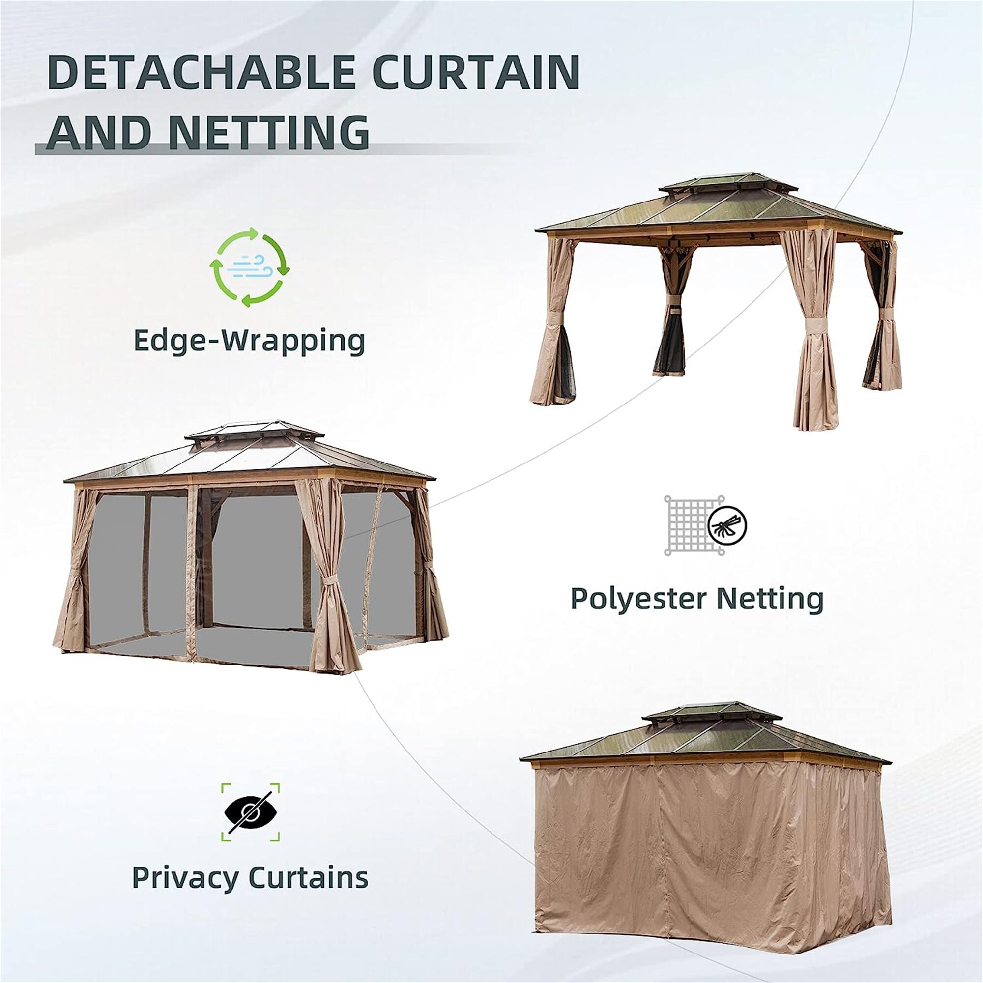 Clihome CL-DOLS022 Wood-Resin-Gazebos - View #8