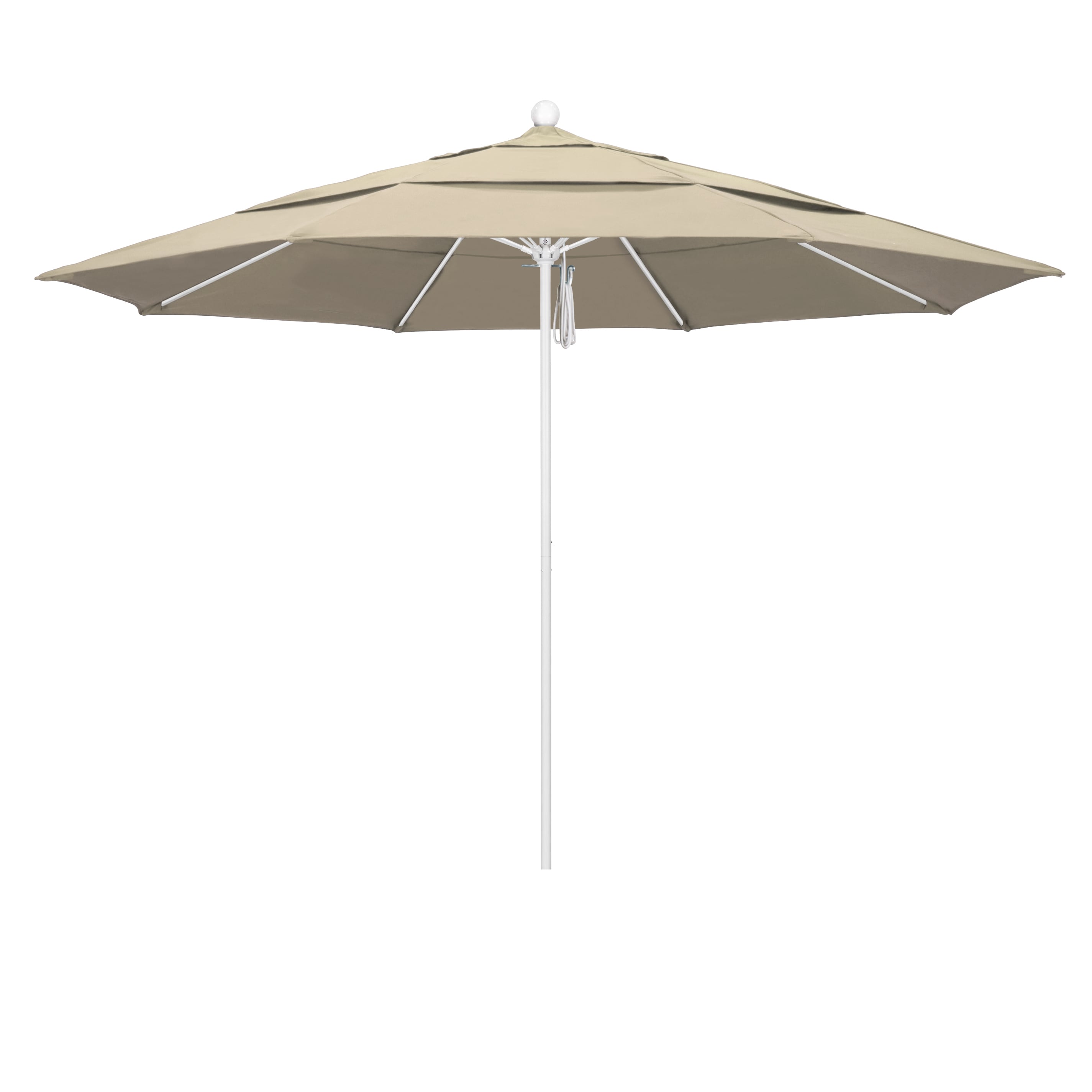 California Umbrella ALTO118170-5422-DWV 11-ft Aluminum Beige No-tilt Market Patio Umbrella