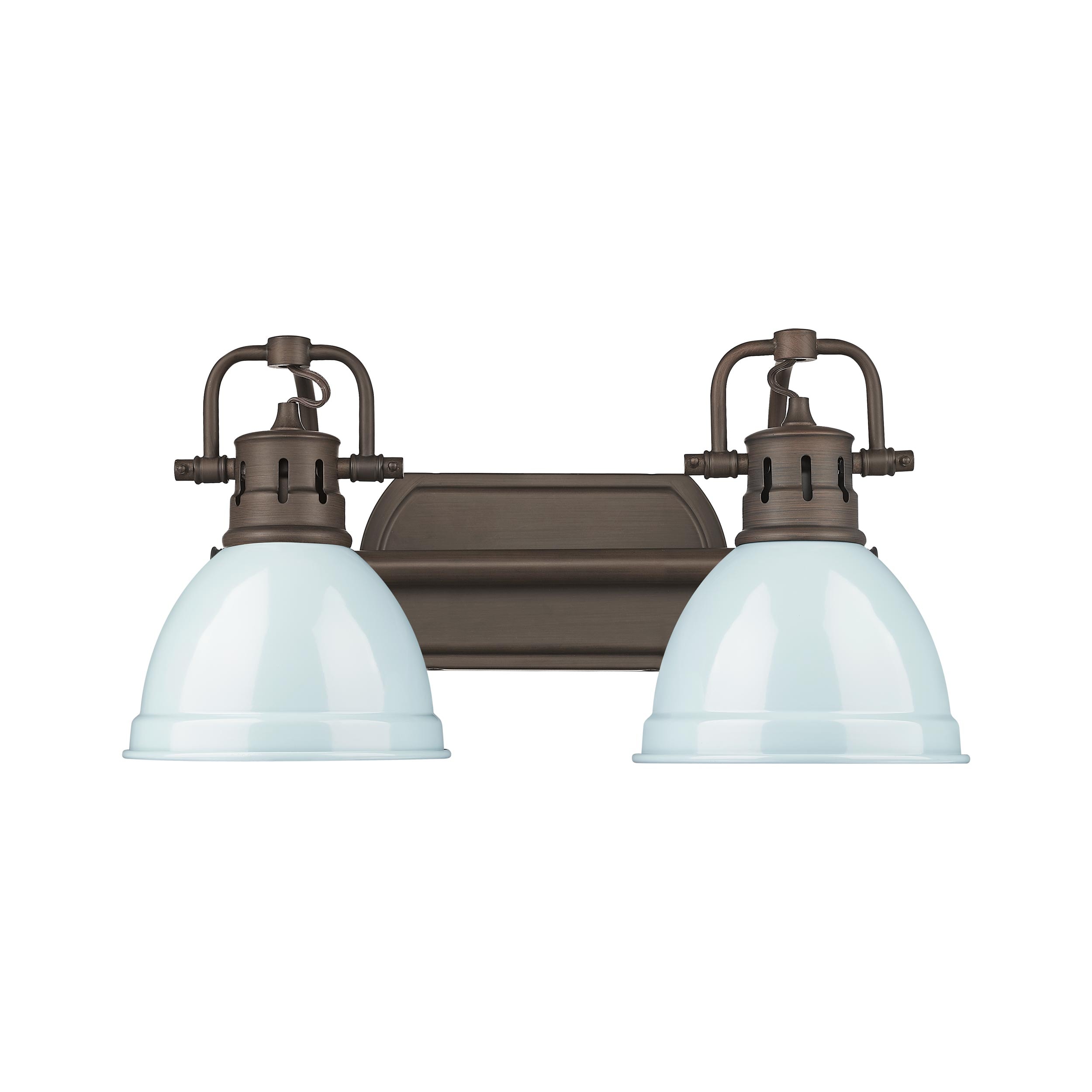 Golden Lighting 3602-BA2 RBZ-SF Duncan 8.25-in 2 -Light Oil-rubbed Bronze Transitional Vanity light